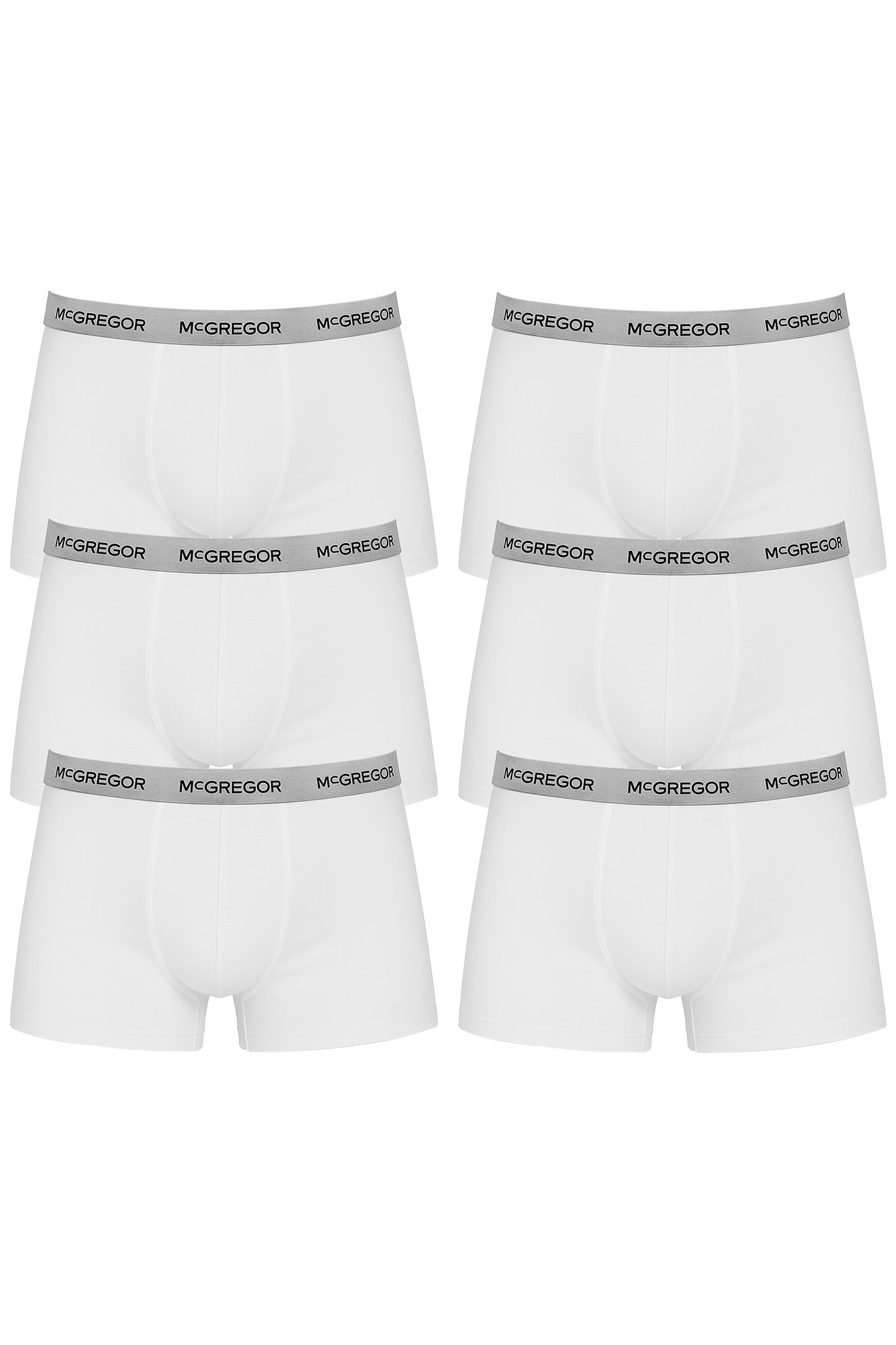 MCGREGOR - PREMIUM BOXERSHORTS - 6-PACK WHITE 1