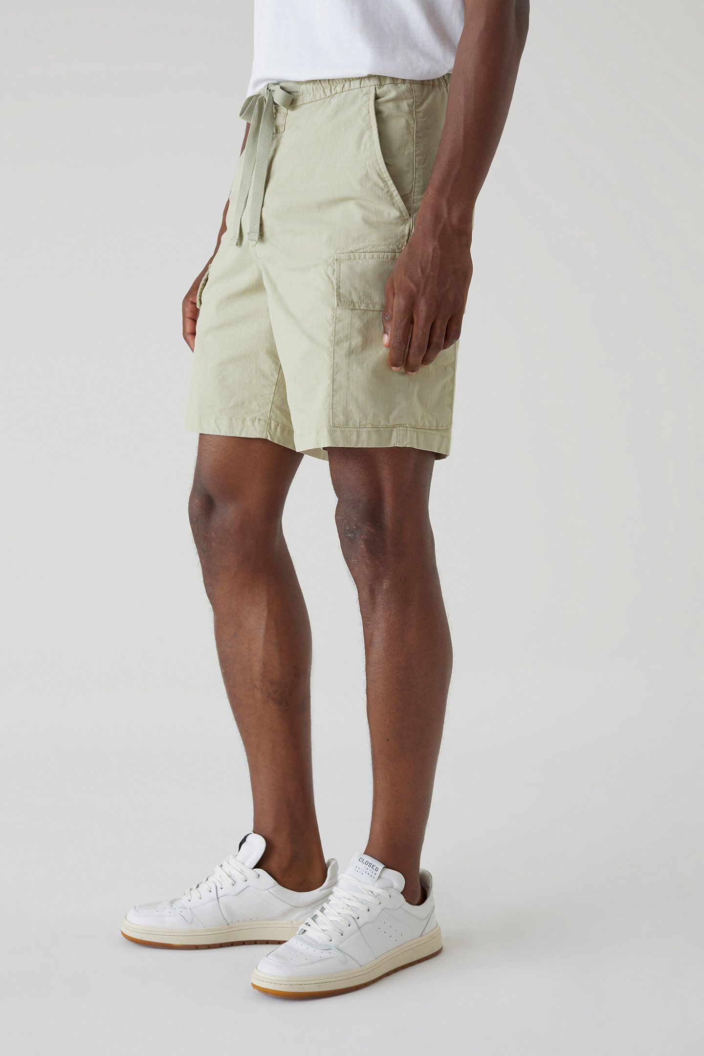 DRAWSTRING CARGO SHORTS SHORTS LIGHT MOSS GREEN 5