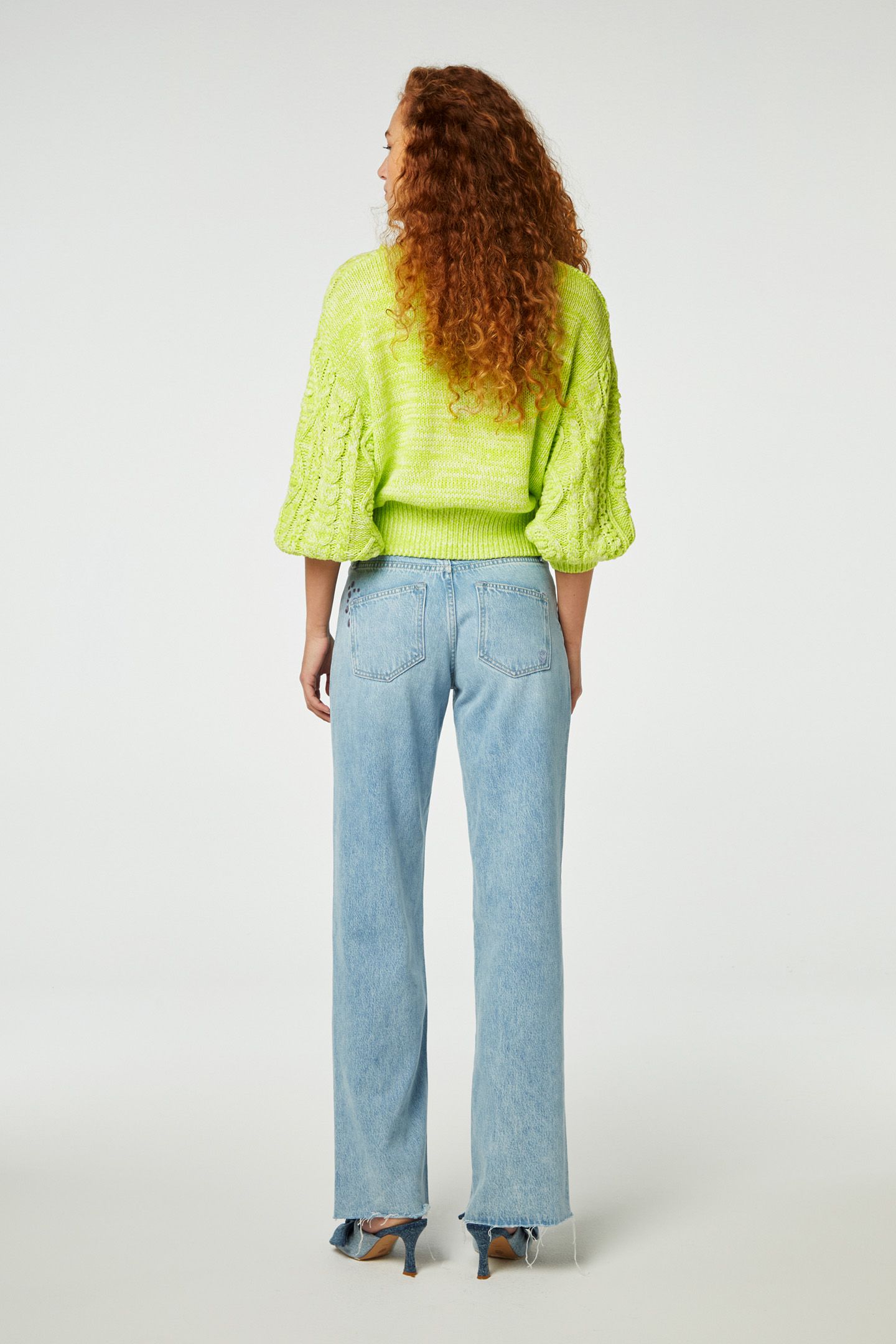 SUZY 3/4 SLEEVE PULLOVER LOVELY LIME 2