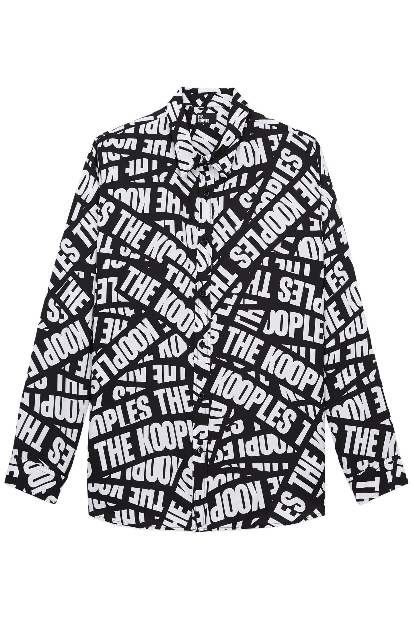 LONG SLEEVE SHIRT WITH CLASSIC COLLAR BLACK WHITE 1