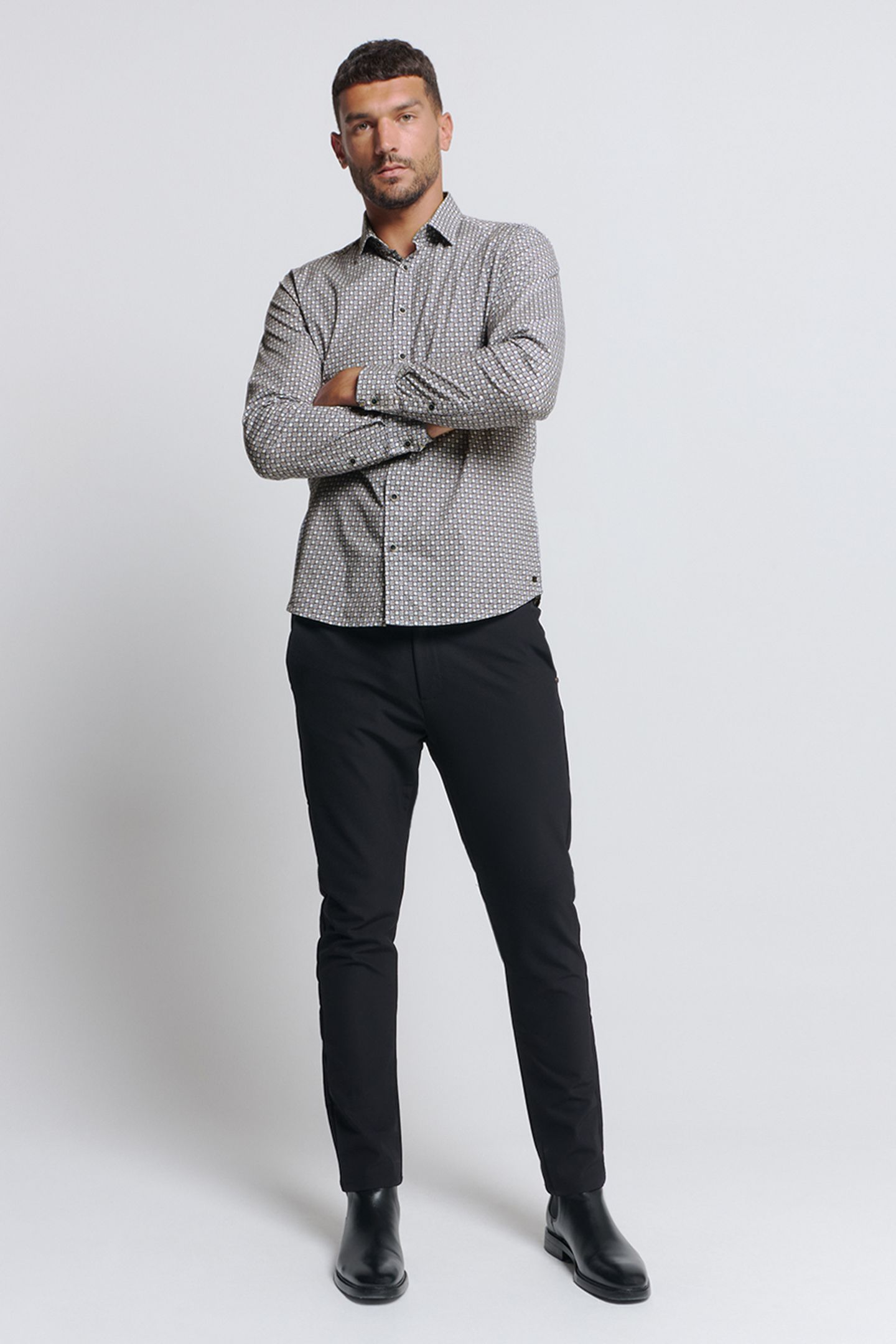 SHIRT STRETCH ALLOVER PRINTED BLUEBERRY 3