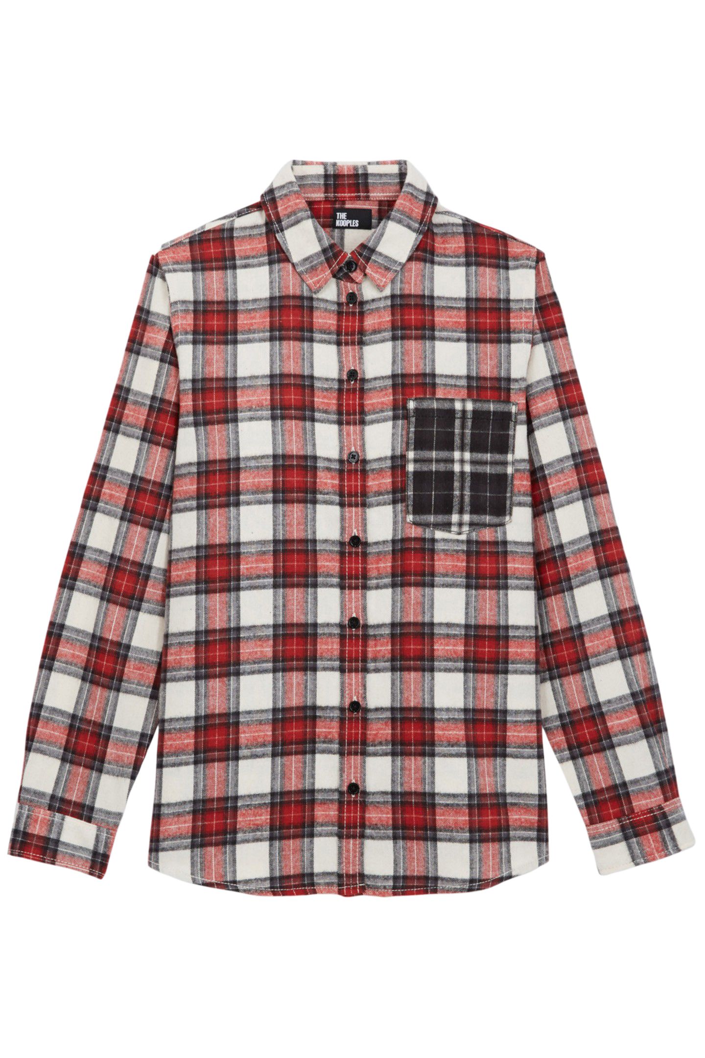 CHECKED SHIRT WITH CONTRASTING POCKETS RED 4