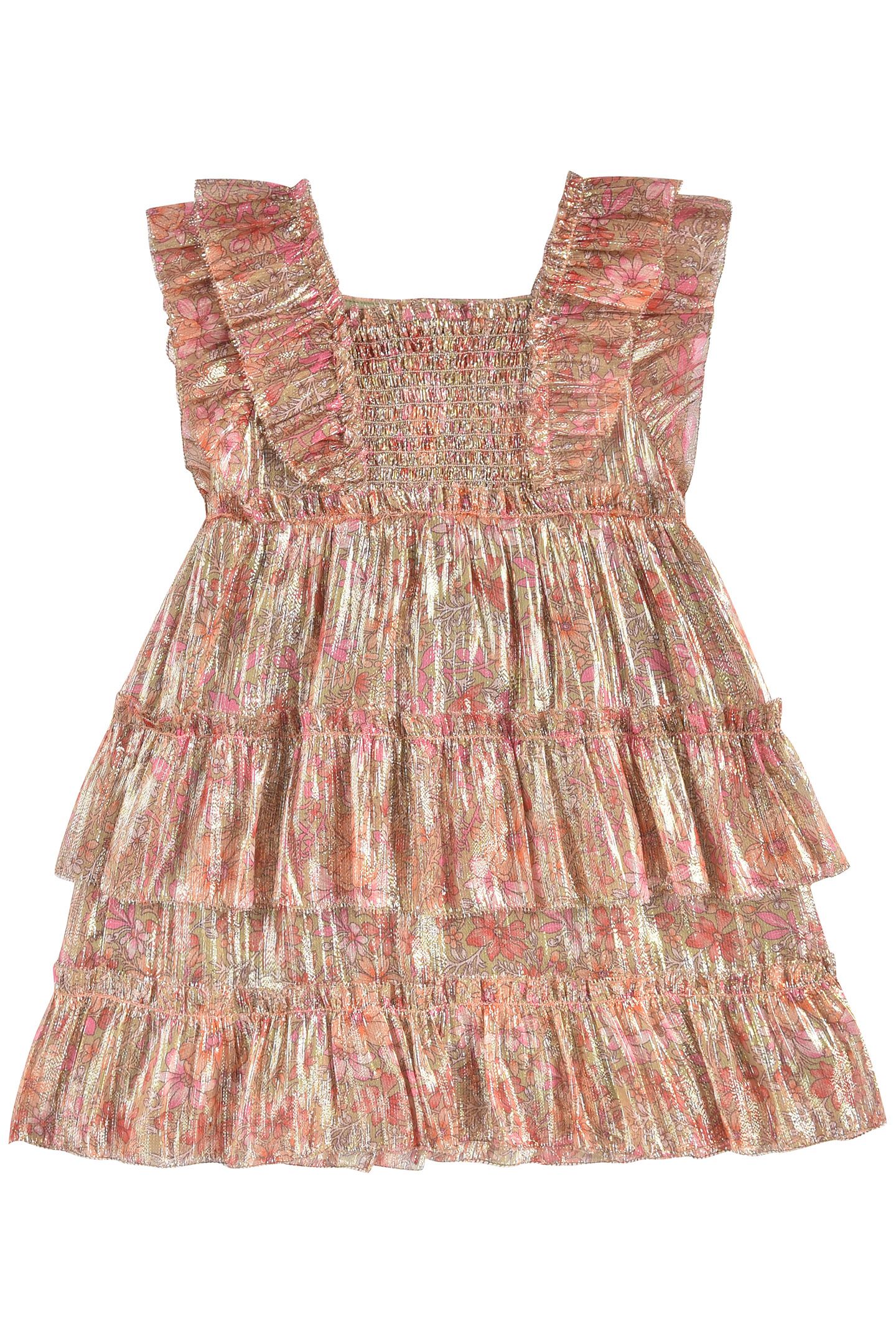 DRESS OCEANE KHAKI MULTI FLOWERS 1