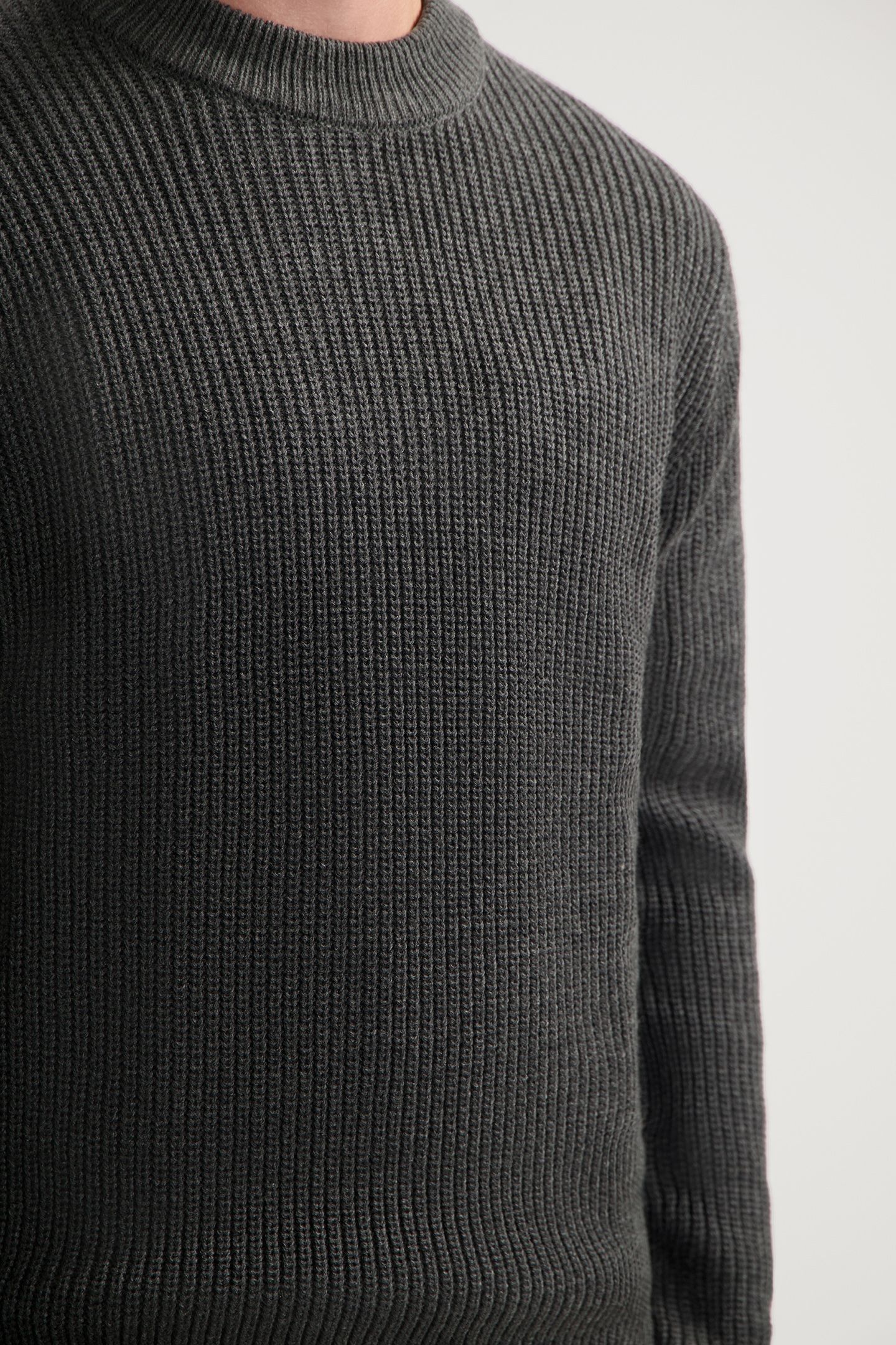 DS-CREW RIBKNIT ANTHRA MELANGE 5