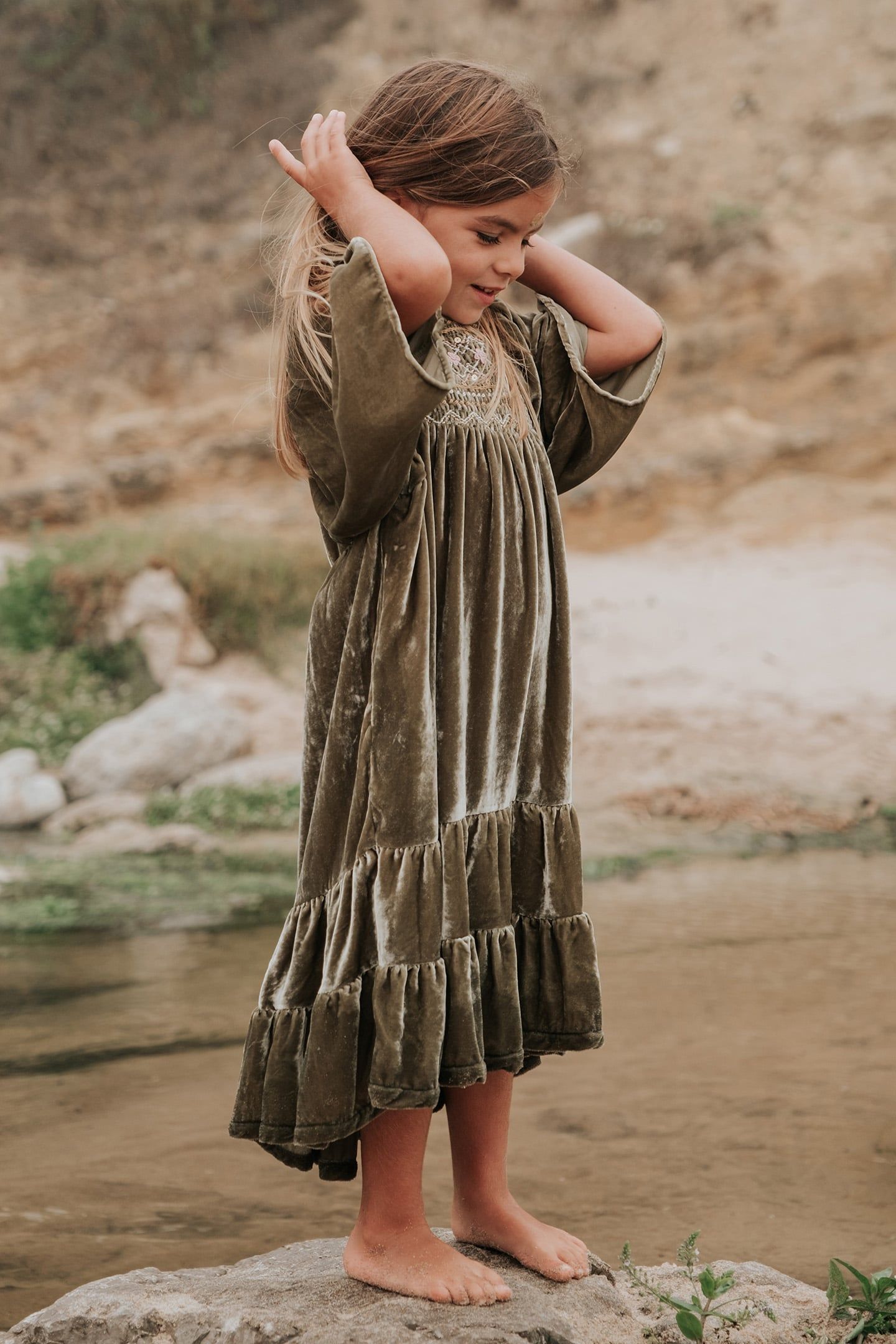 DRESS OLIVINA KHAKI WILD BOUQUET 4
