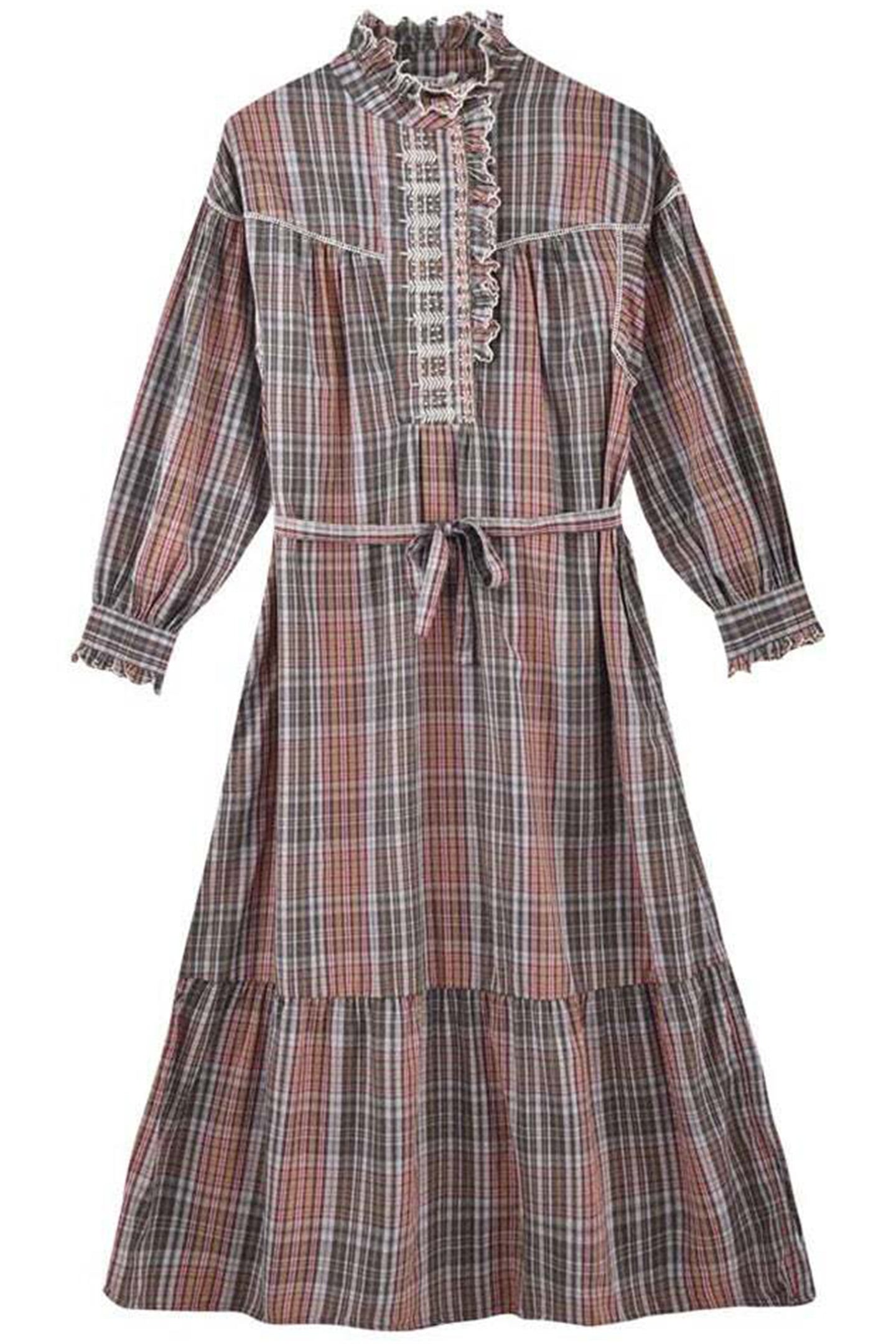 DRESS LISA GREEN CHECKS 1