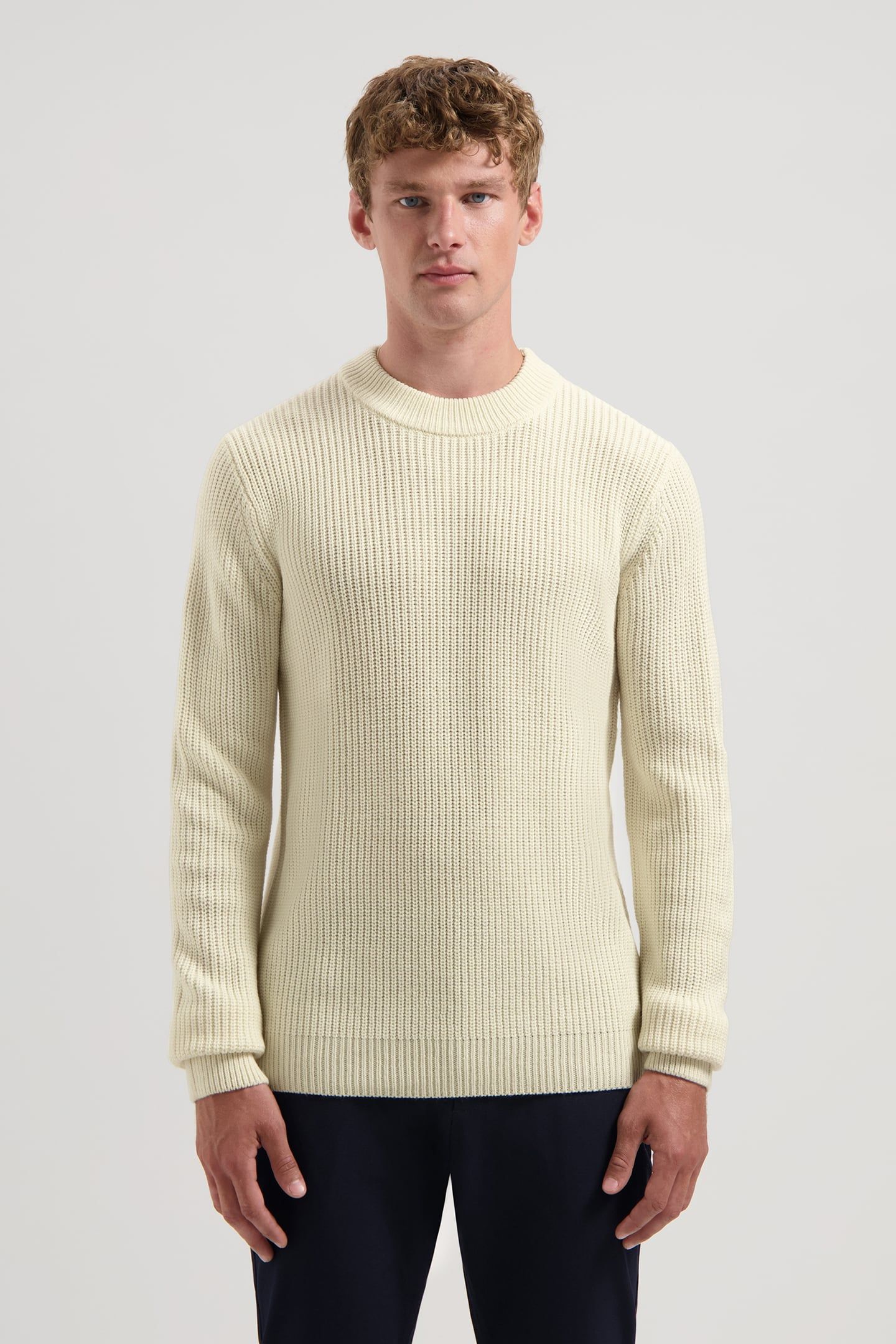 DS-CREW RIBKNIT OFFWHITE 1