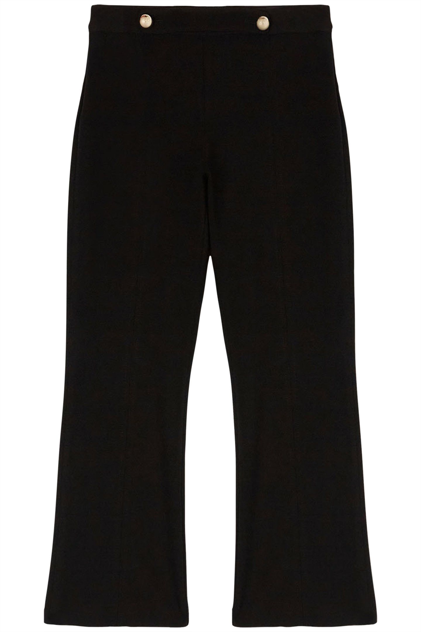 KICK FLARE TROUSERS WITH STRAP BLACK 4