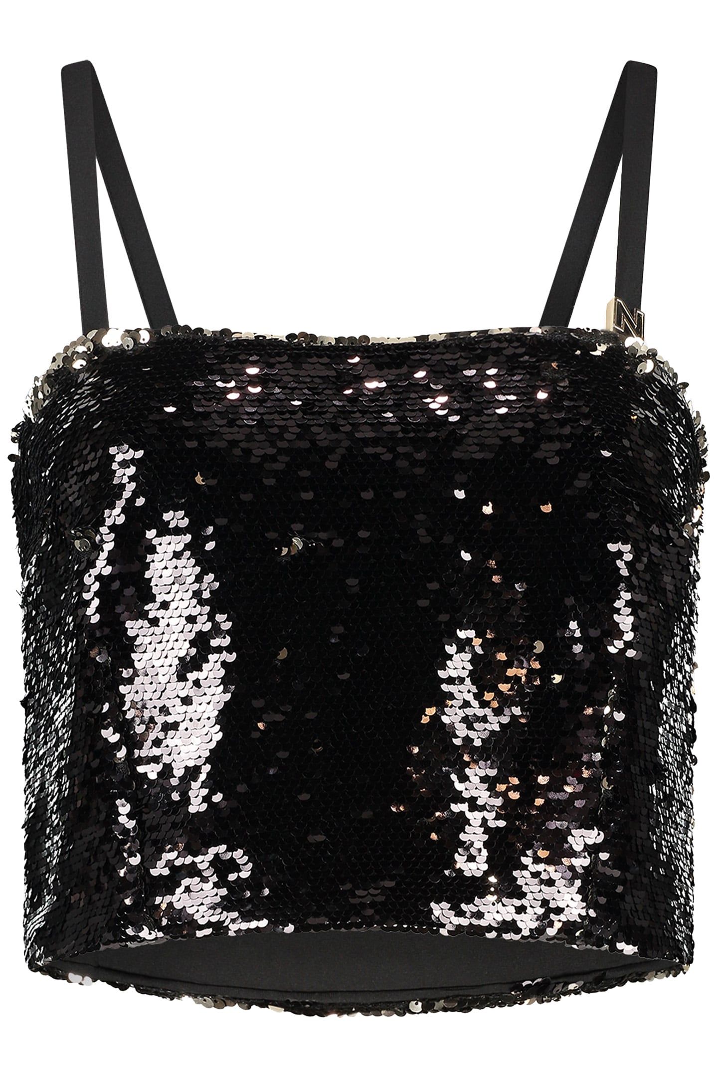 SEQUIN TOP BLACK GOLD 1