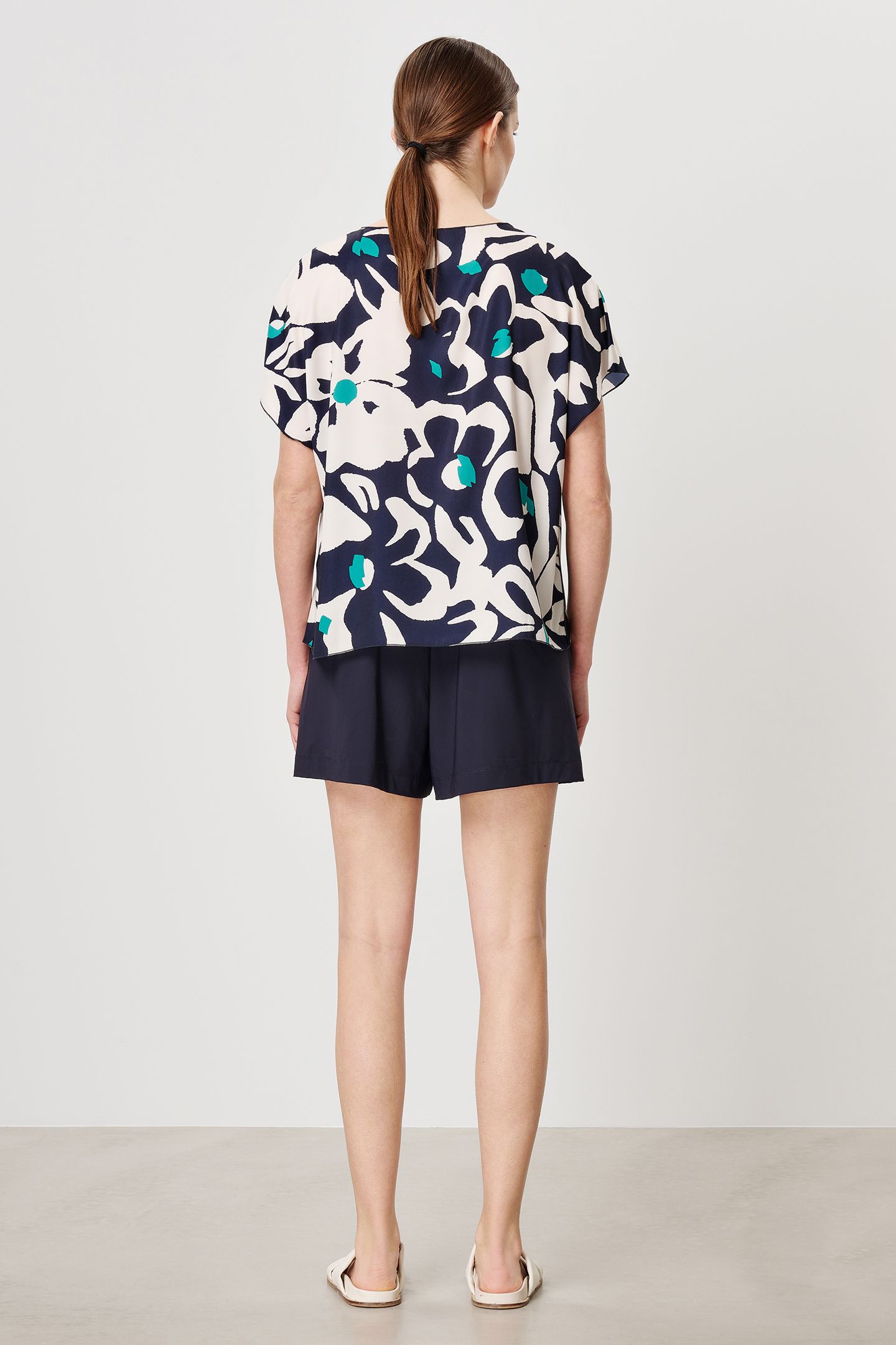 PRINTED ALBA TOP INK BLUE 2
