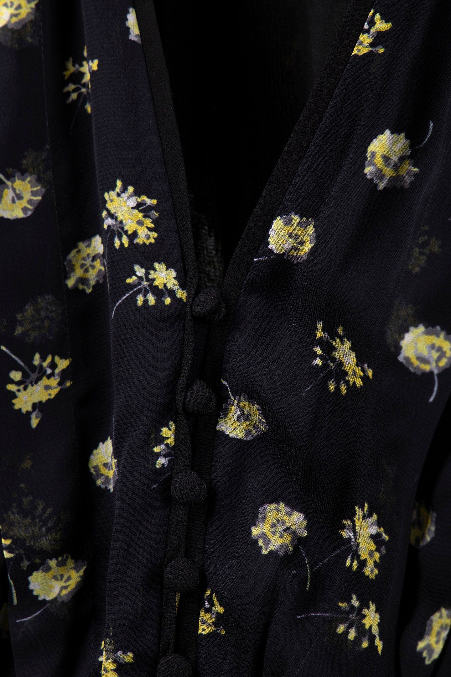 ML TOP TIGHTENED AT THE WAIST WITH BUTTONS BLACK/YELLOW 4