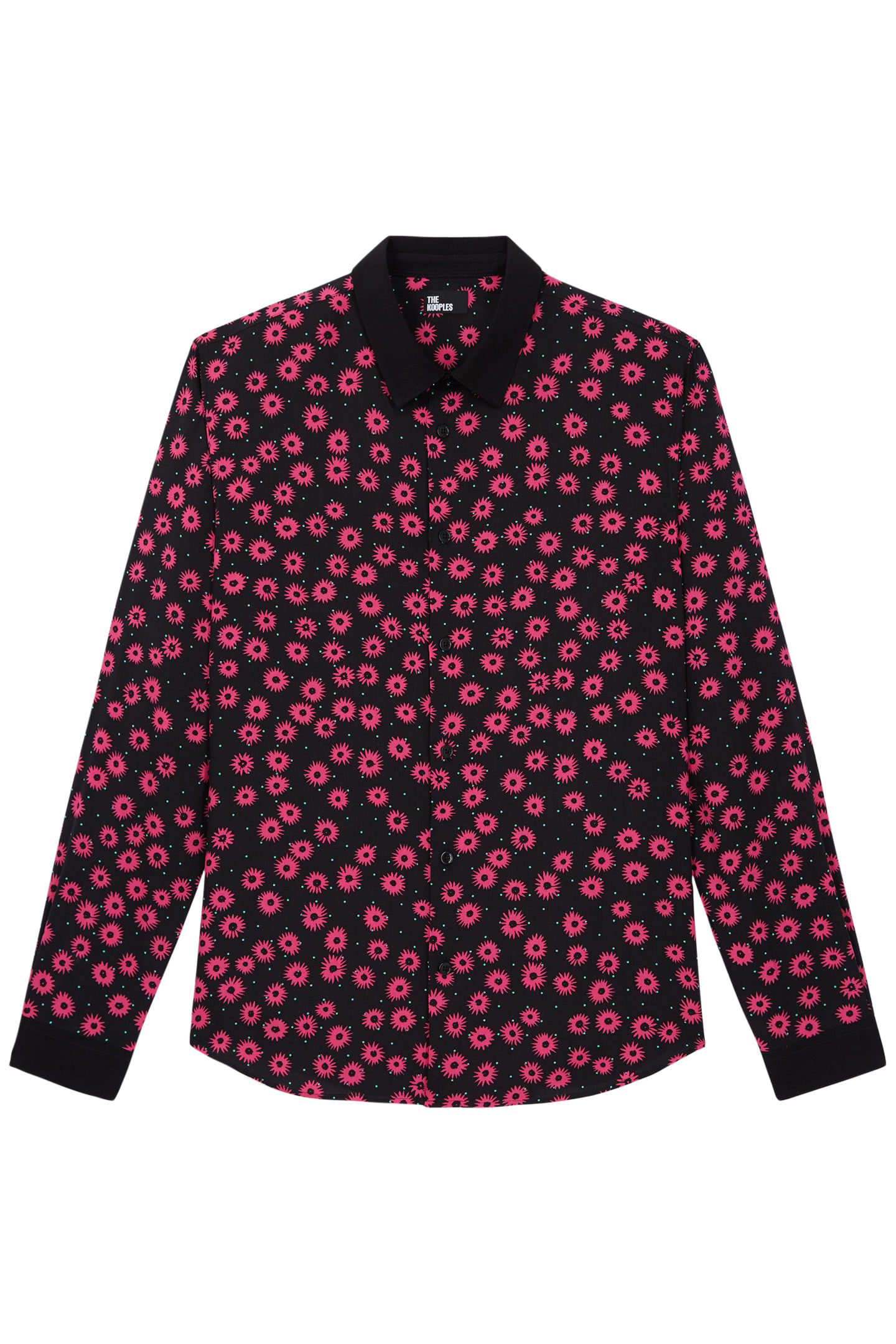 LONG-SLEEVED SHIRT WITH CLASSIC COLLAR BLACK/PINK 1