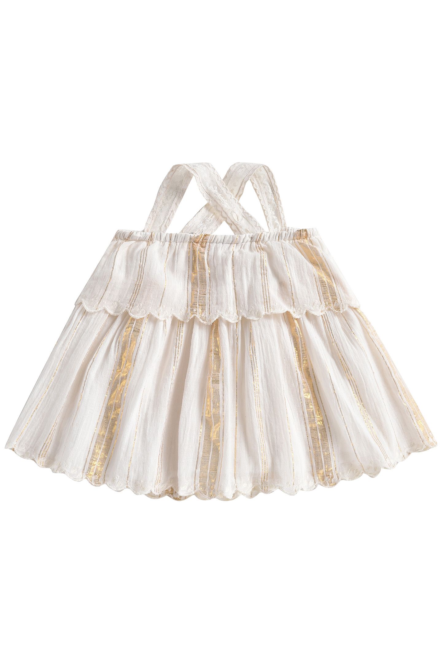 TOP RIHA WHITE & GOLD STRIPES 3