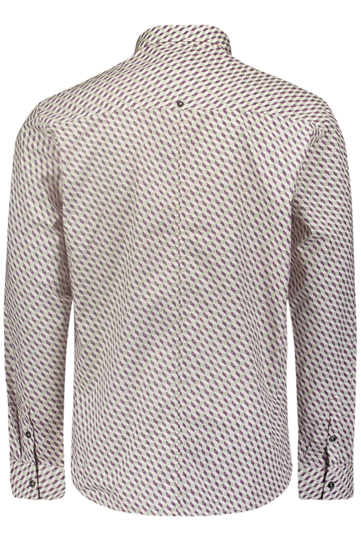 SHIRT STRETCH ALLOVER PRINTED AUBERGINE 5