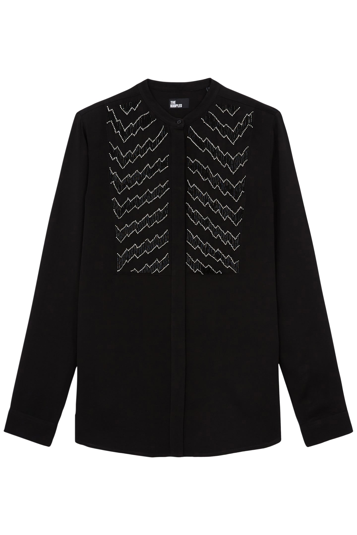 LONG-SLEEVED EMBROIDERED SHIRT BLACK 1