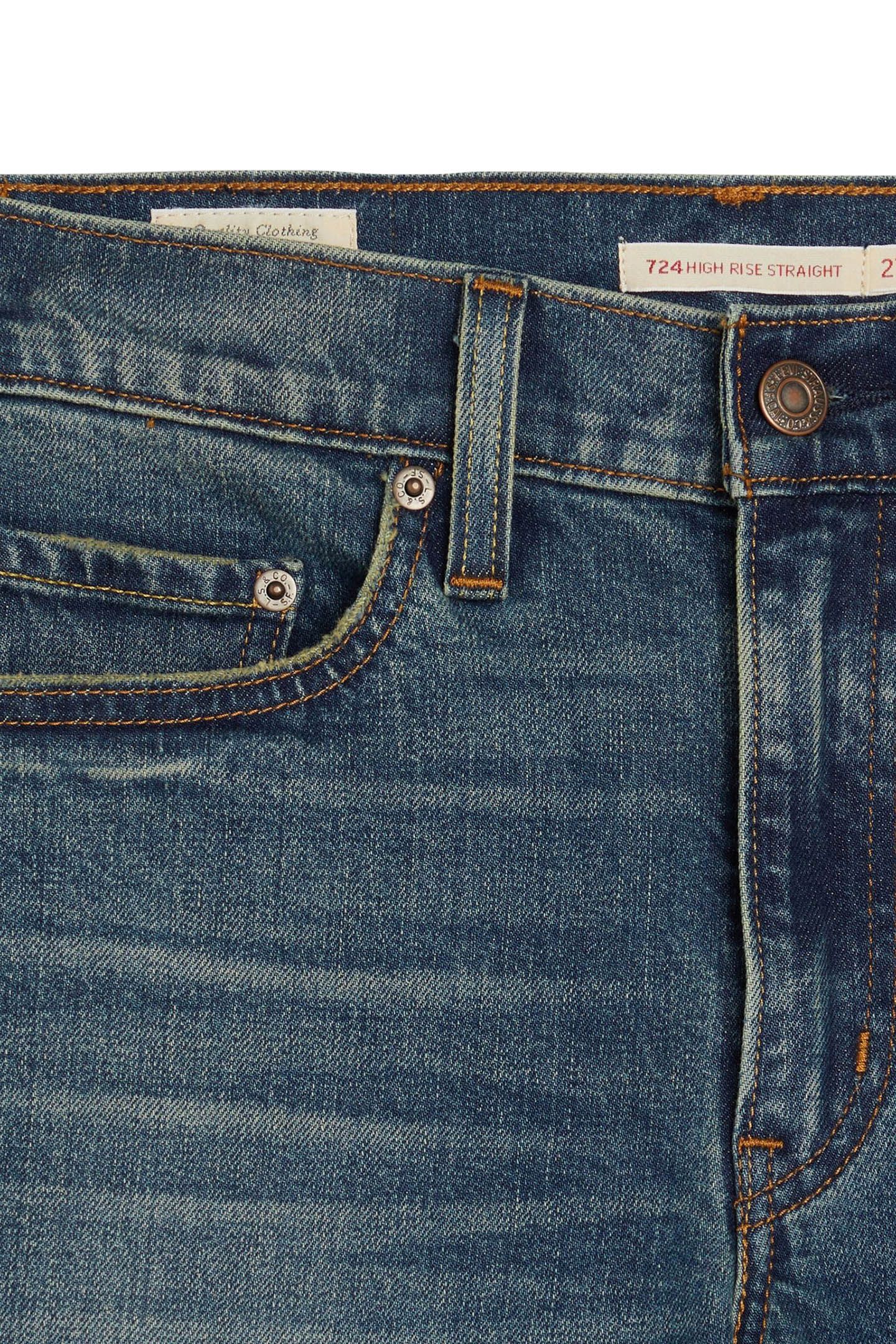 724™ HIGH RISE STRAIGHT JEANS DARK INDIGO 8
