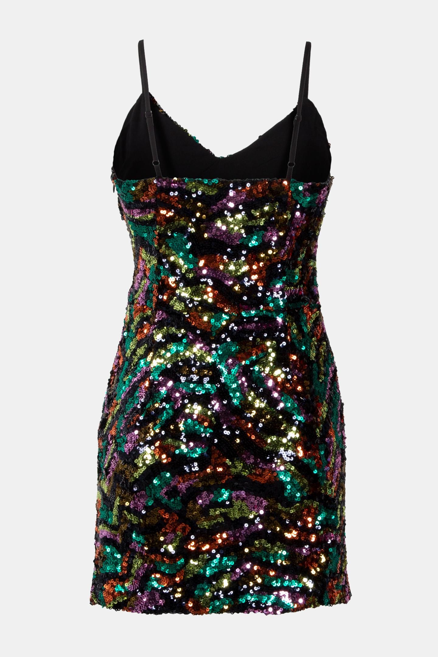 EVIA SEQUIN BODYCON DRESS GREEN 4