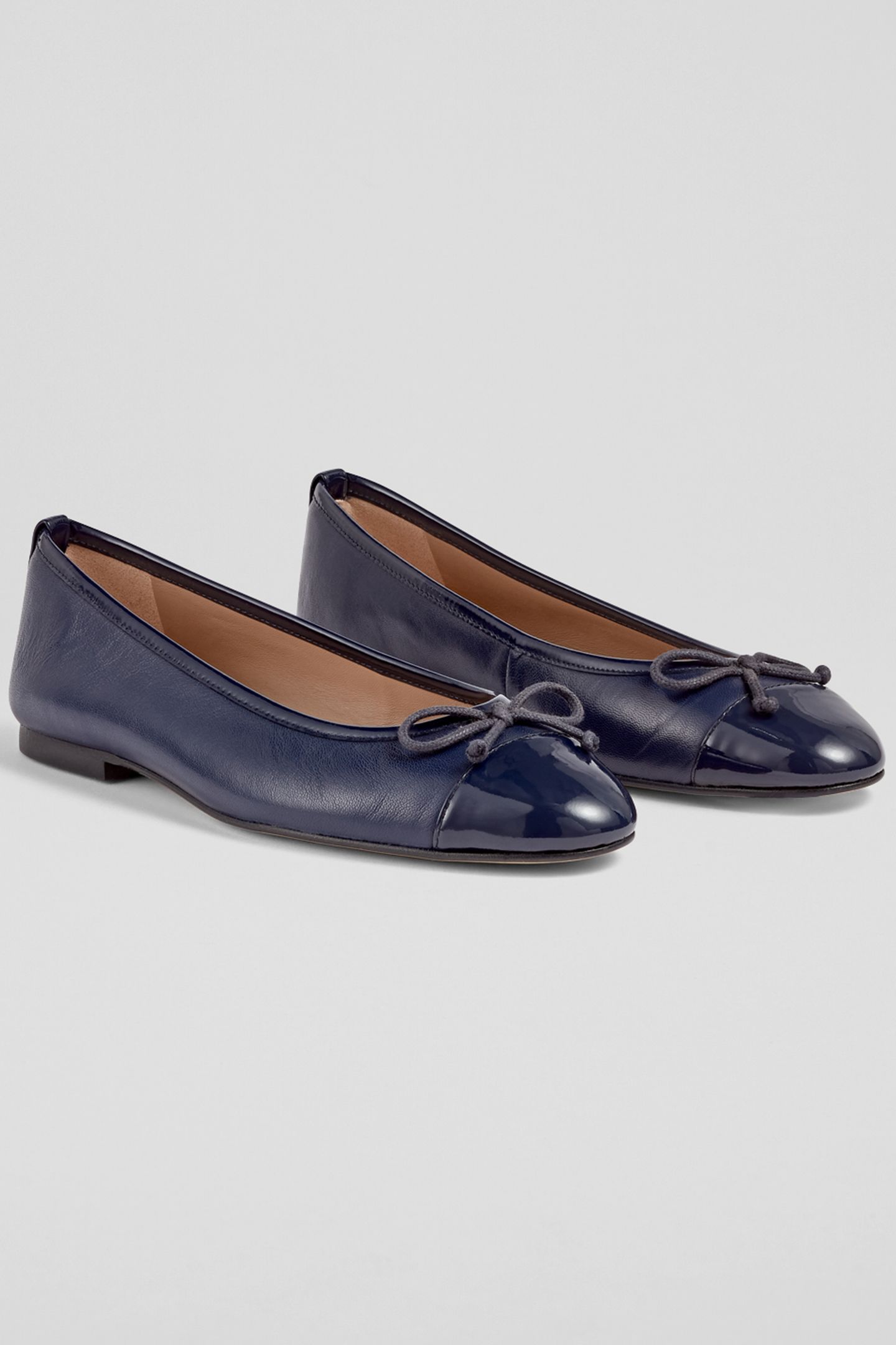 KARA - TOE CAP BALLERINA NAVY 2