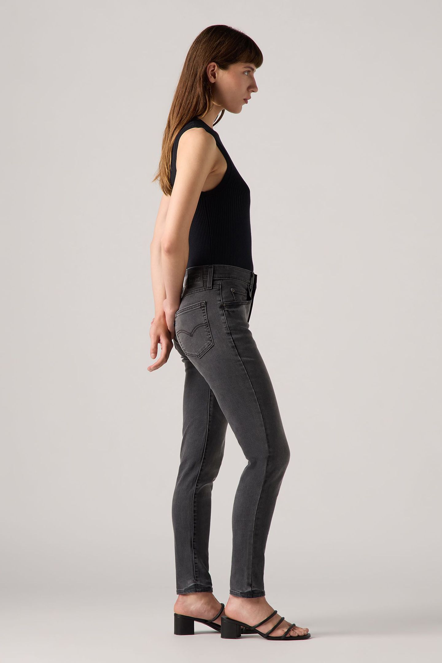 721™ HIGH RISE SKINNY JEANS BLACK 5