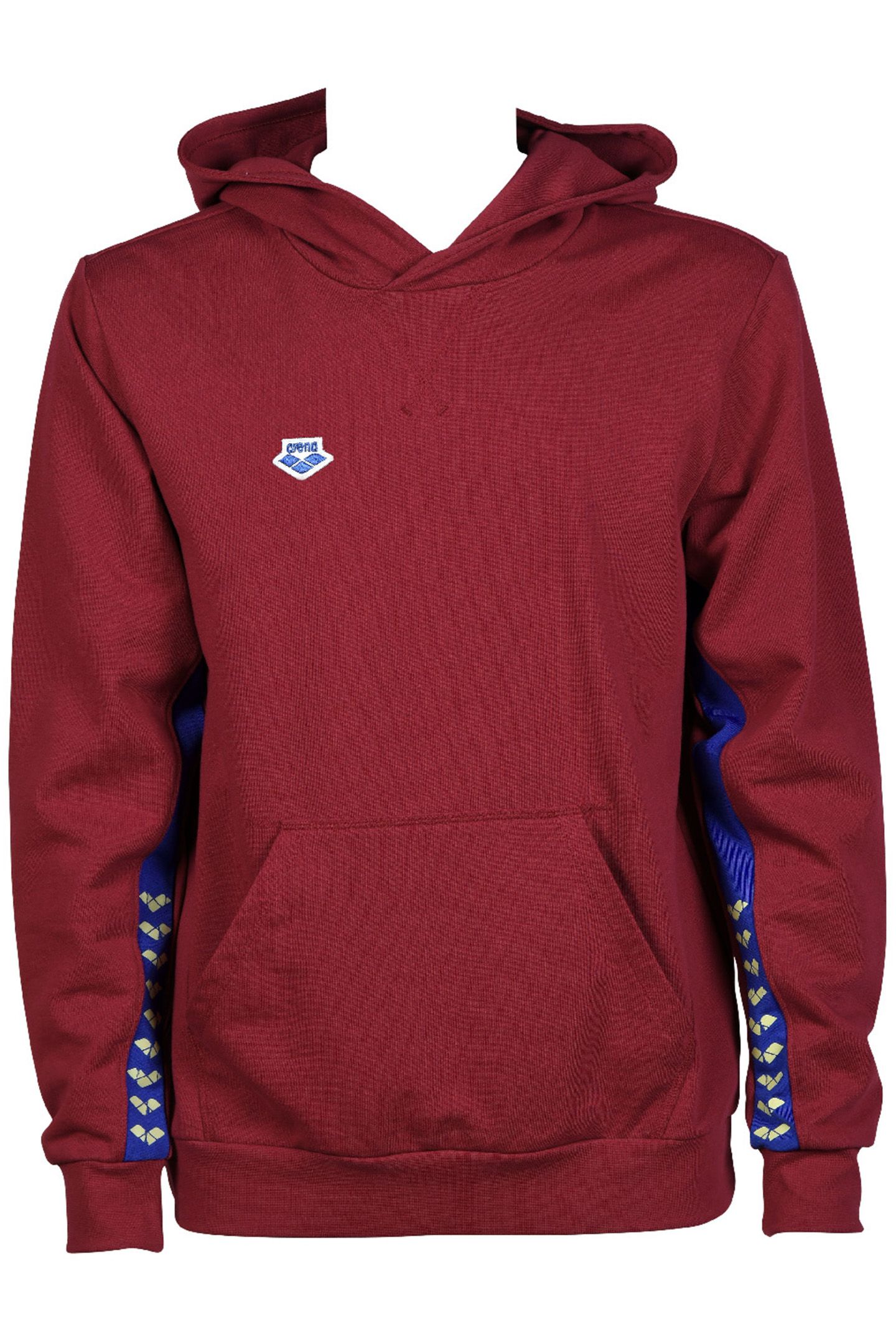 UNISEX ARENA ICONS HOODED SWEAT SOLID BURGUNDY NEON BLUE 7