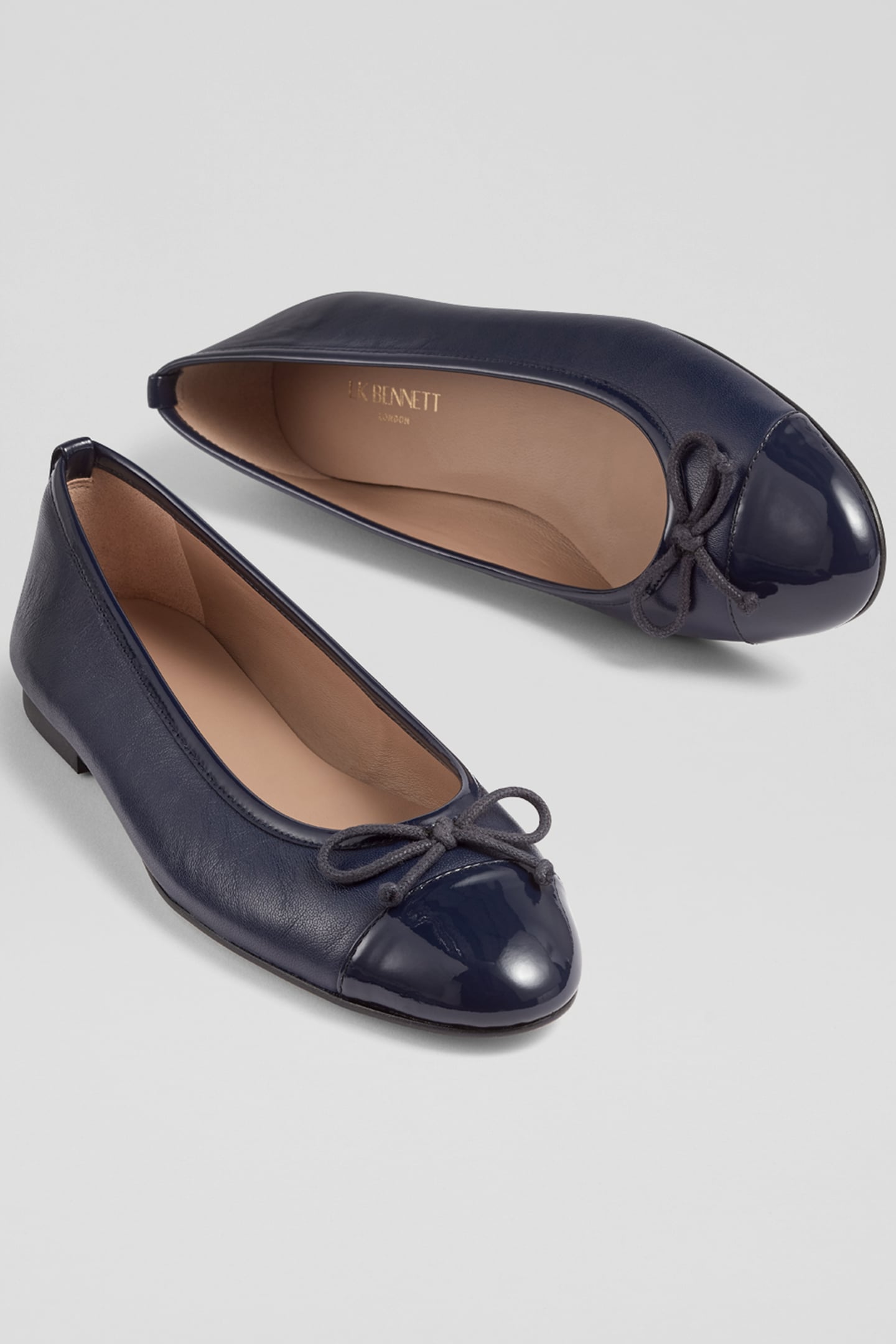 KARA - TOE CAP BALLERINA NAVY 3