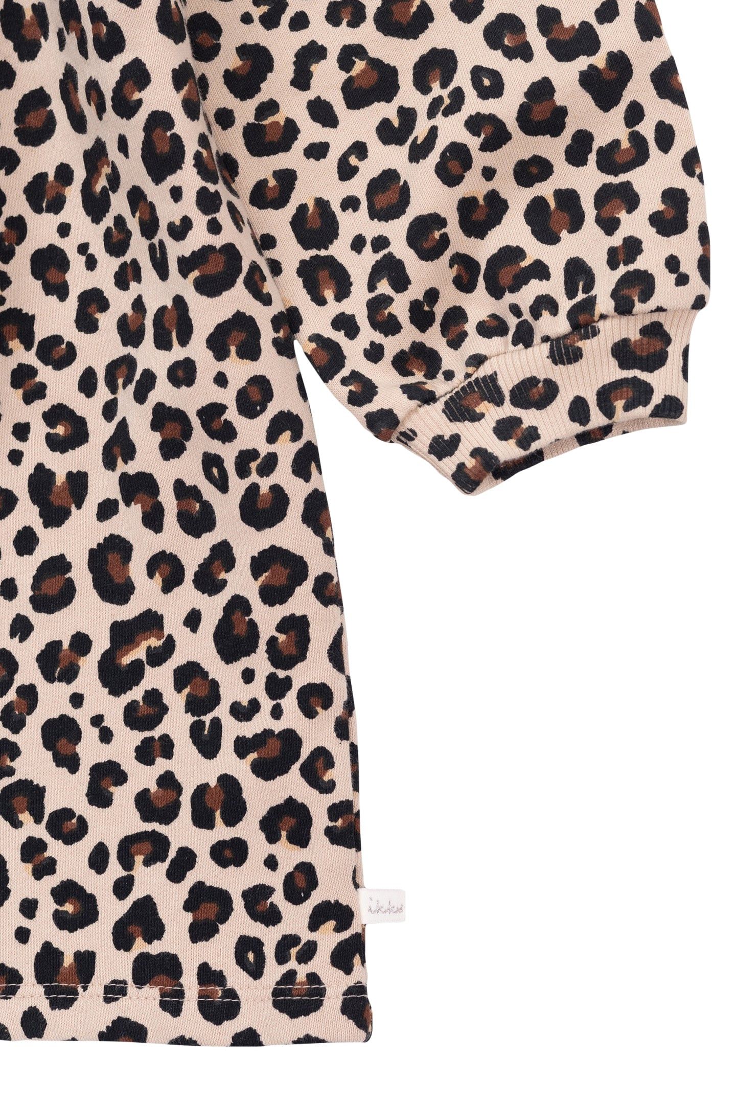 BEIGE LEOPARD PRINT SWEATSHIRT DRESS FOR GIRL 5
