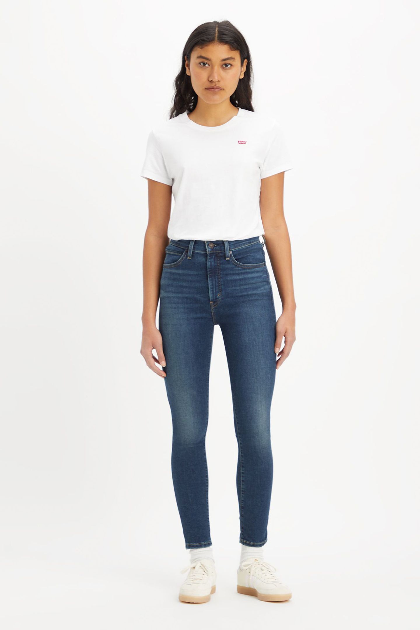 RETRO HIGH SKINNY JEANS DARK INDIGO 1