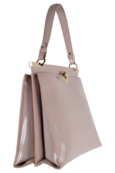 SHINY LEATHER SATCHEL BAG 4