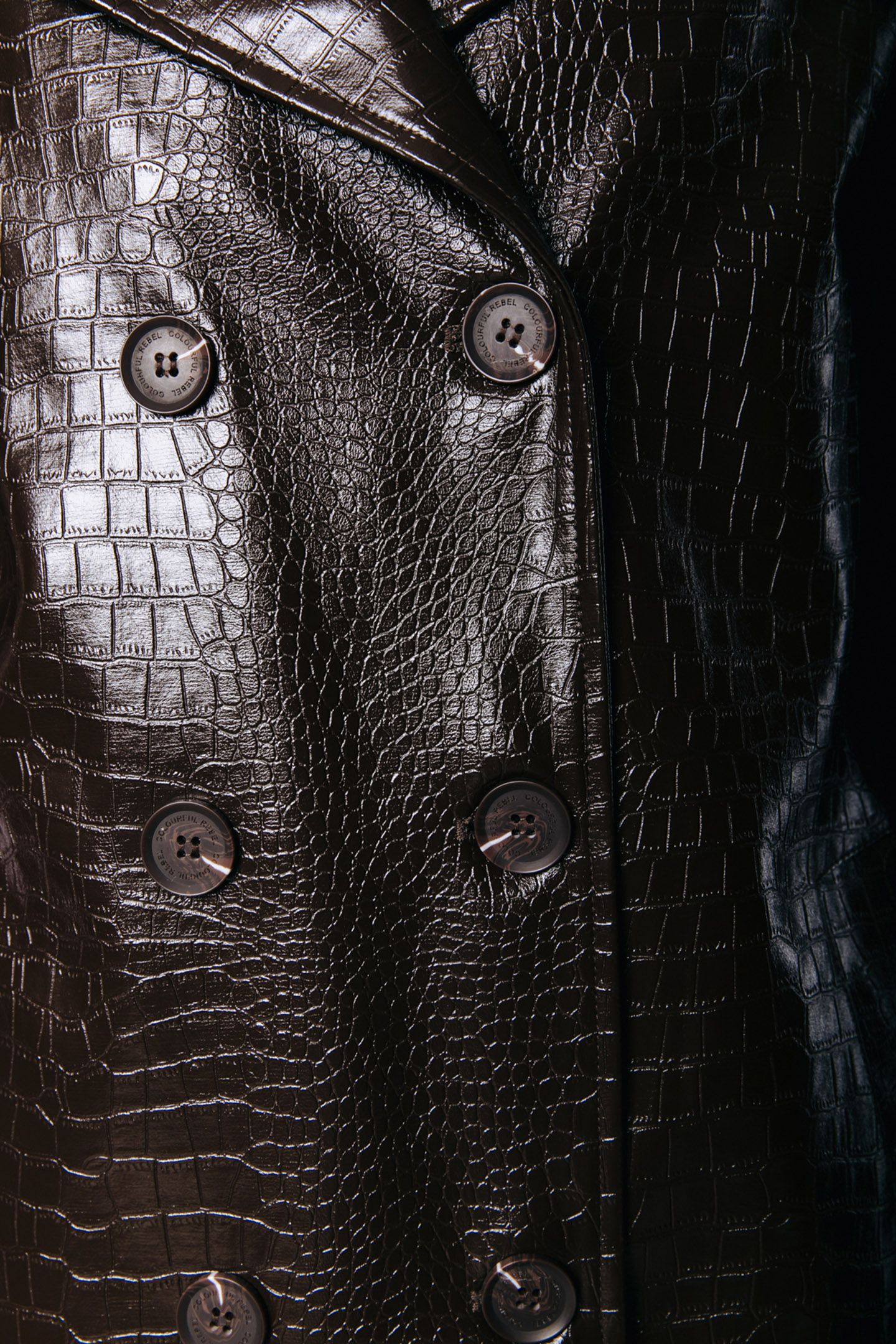 AZALEA SNAKESKIN TRENCHCOAT CACAO 6
