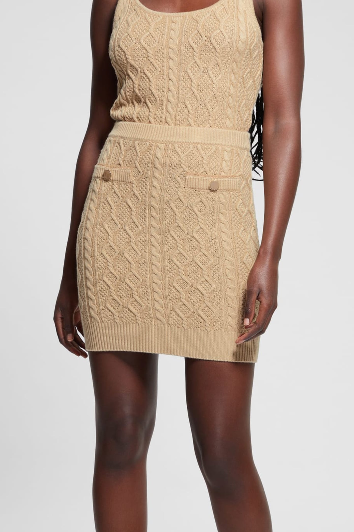 GUESS ECO ISABELLE SKIRT SWTR FOAMY TAUPE 7