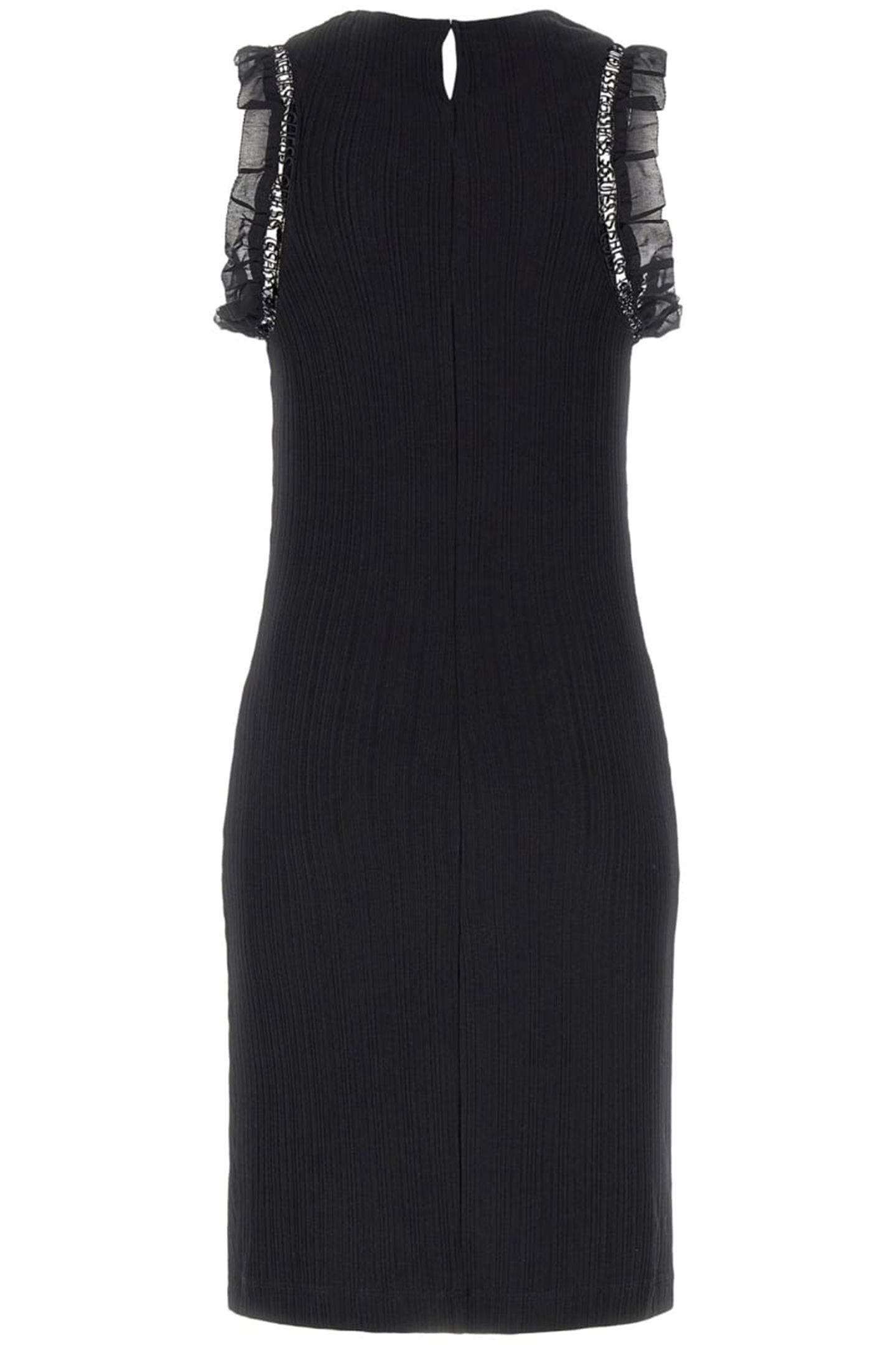 GUESS ECO OLGA FRILL DRESS JET BLACK A996 2