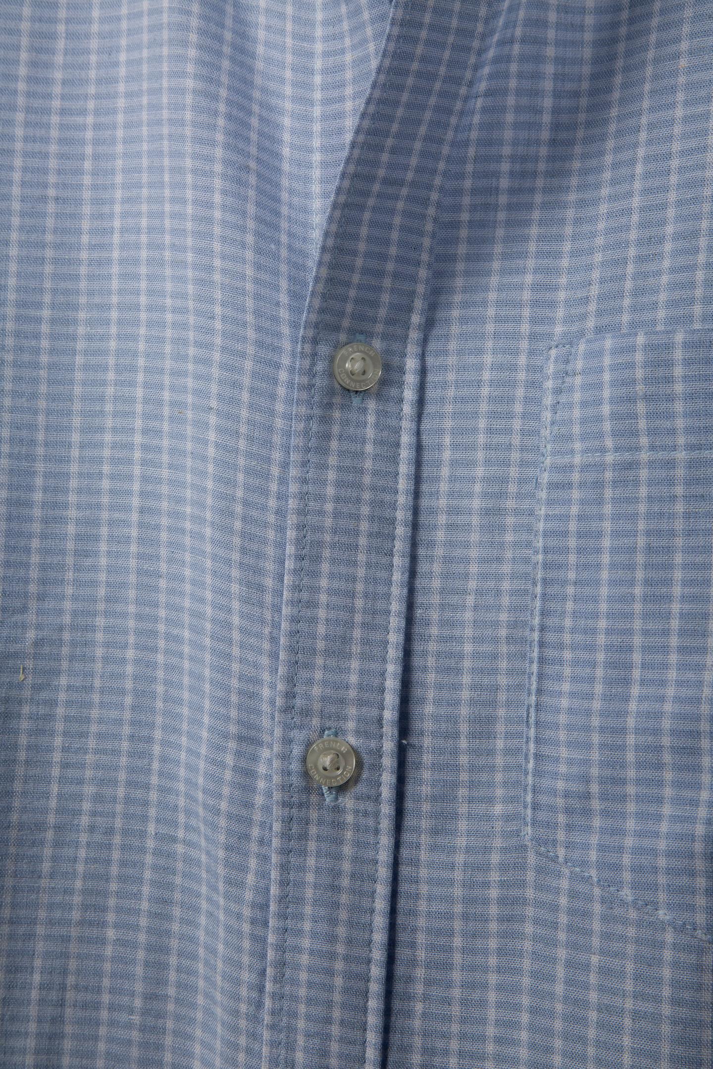 LINEN CHECK LONG SLEEVE SOFT BLUE CHECK 6