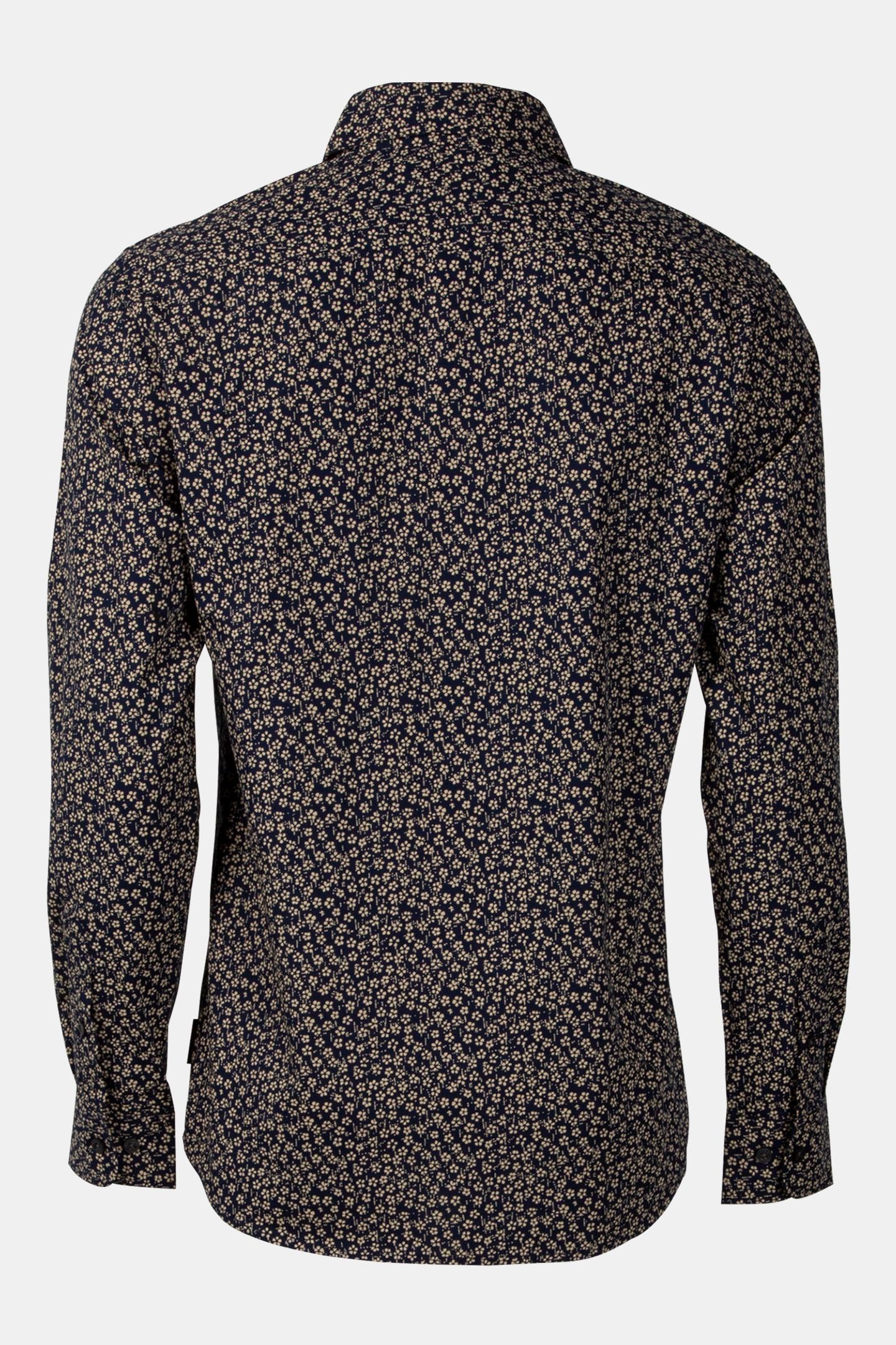 5 FLOWER LONG SLEEVE SHIRT MARINE 5