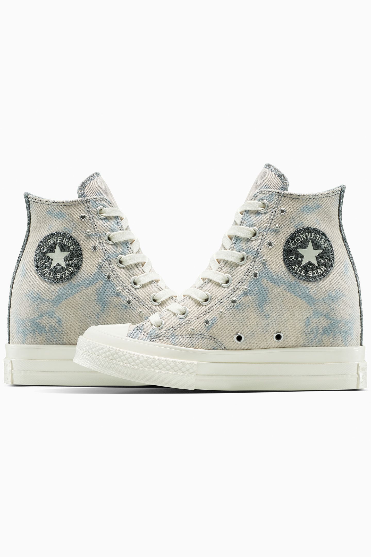 CHUCK 70 WEDGE PLATFORM WASHED DENIM WET STONE/WET STONE/EGR 9