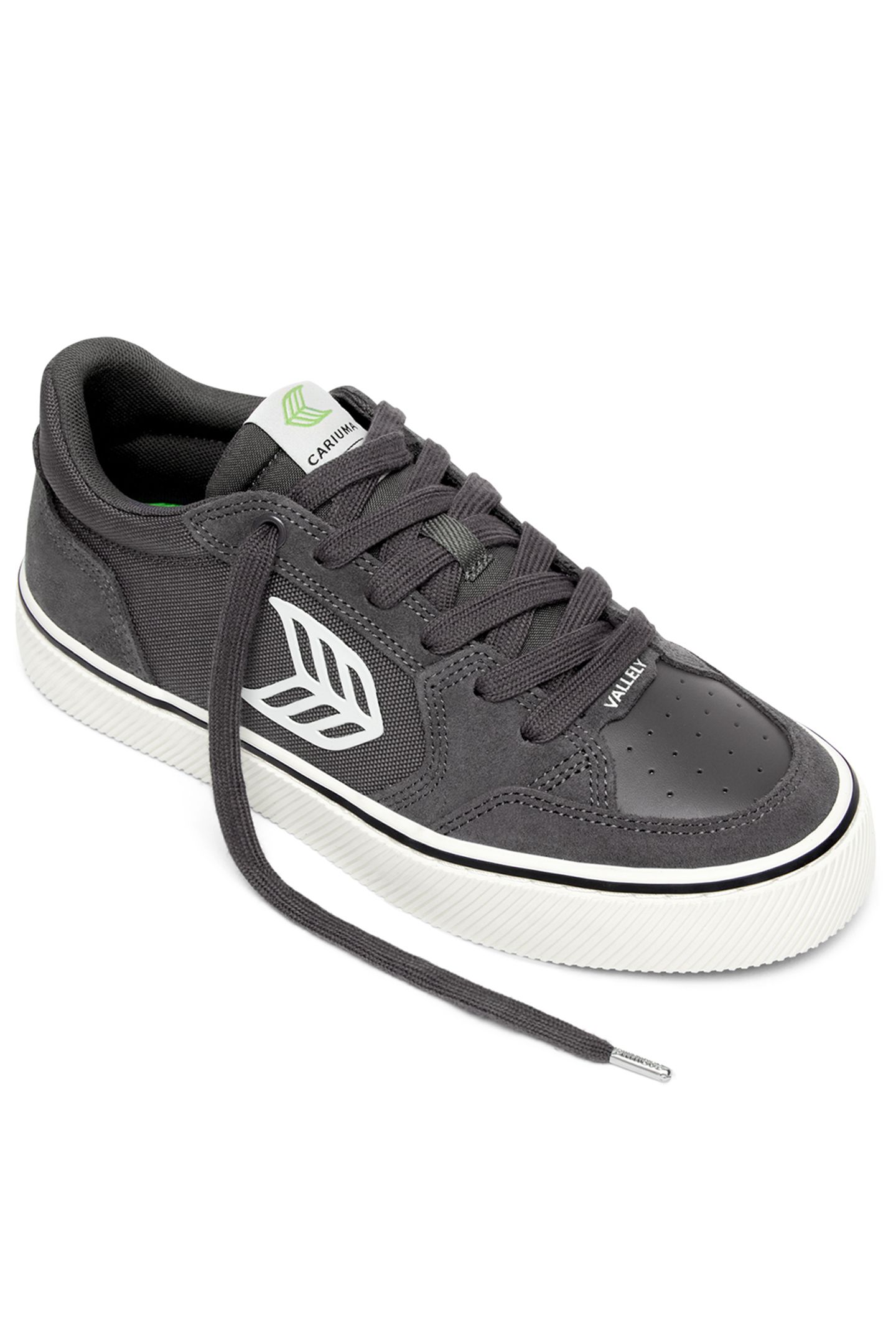 VALLELY PRO MAGNET GREY SUEDE AND CORDURA IVORY LOGO SNEAKER 2
