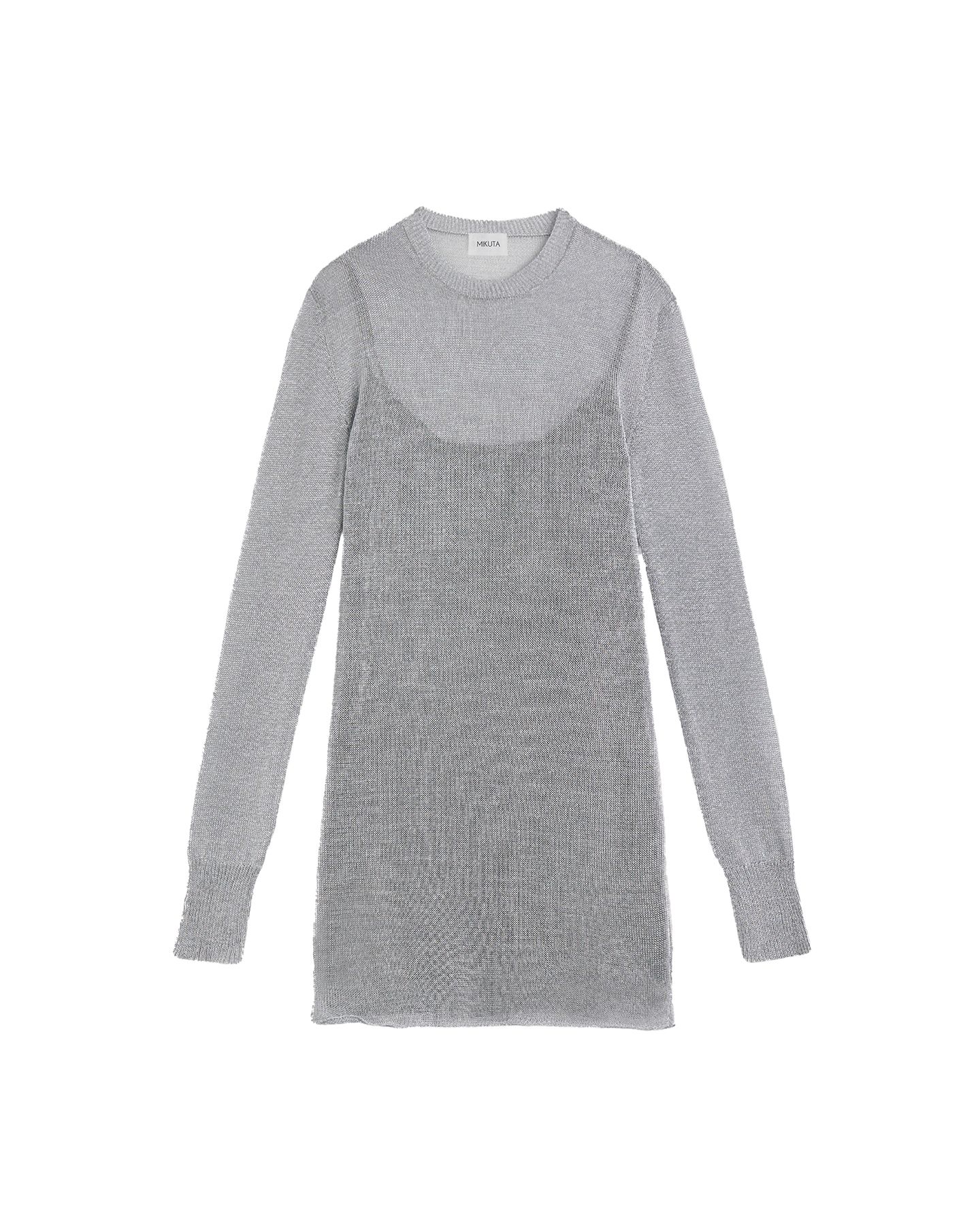 THE SILVER METALLIC KNIT DRESS 4