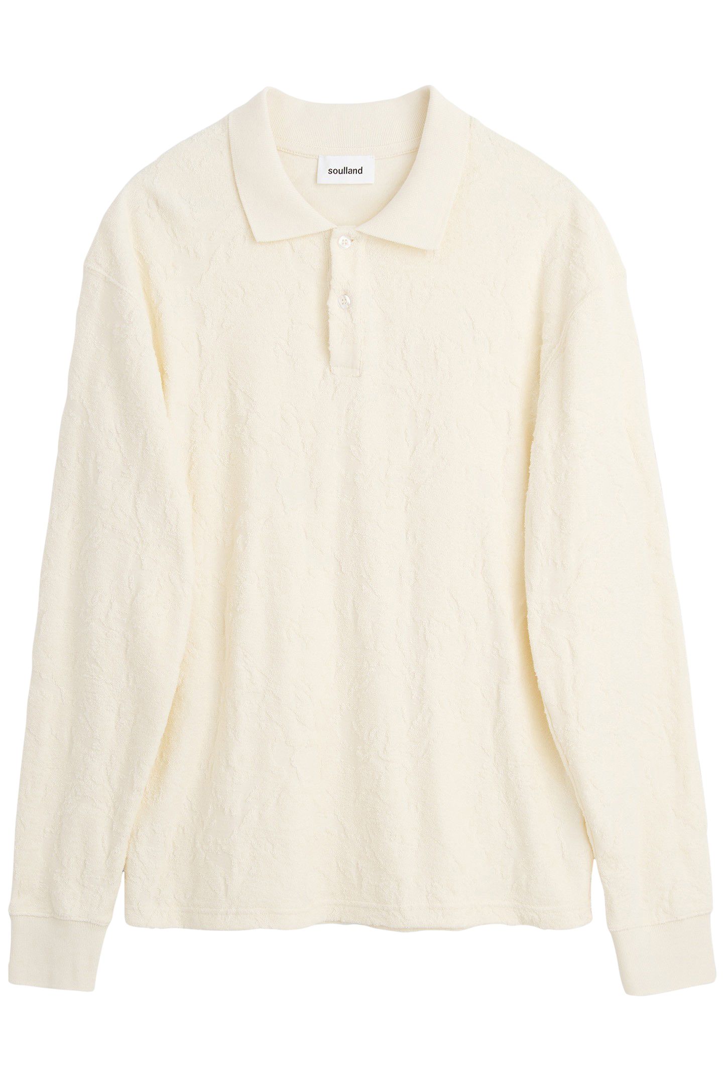 ROBERT PLUSH L/S POLO SHIRT OFF WHITE 5