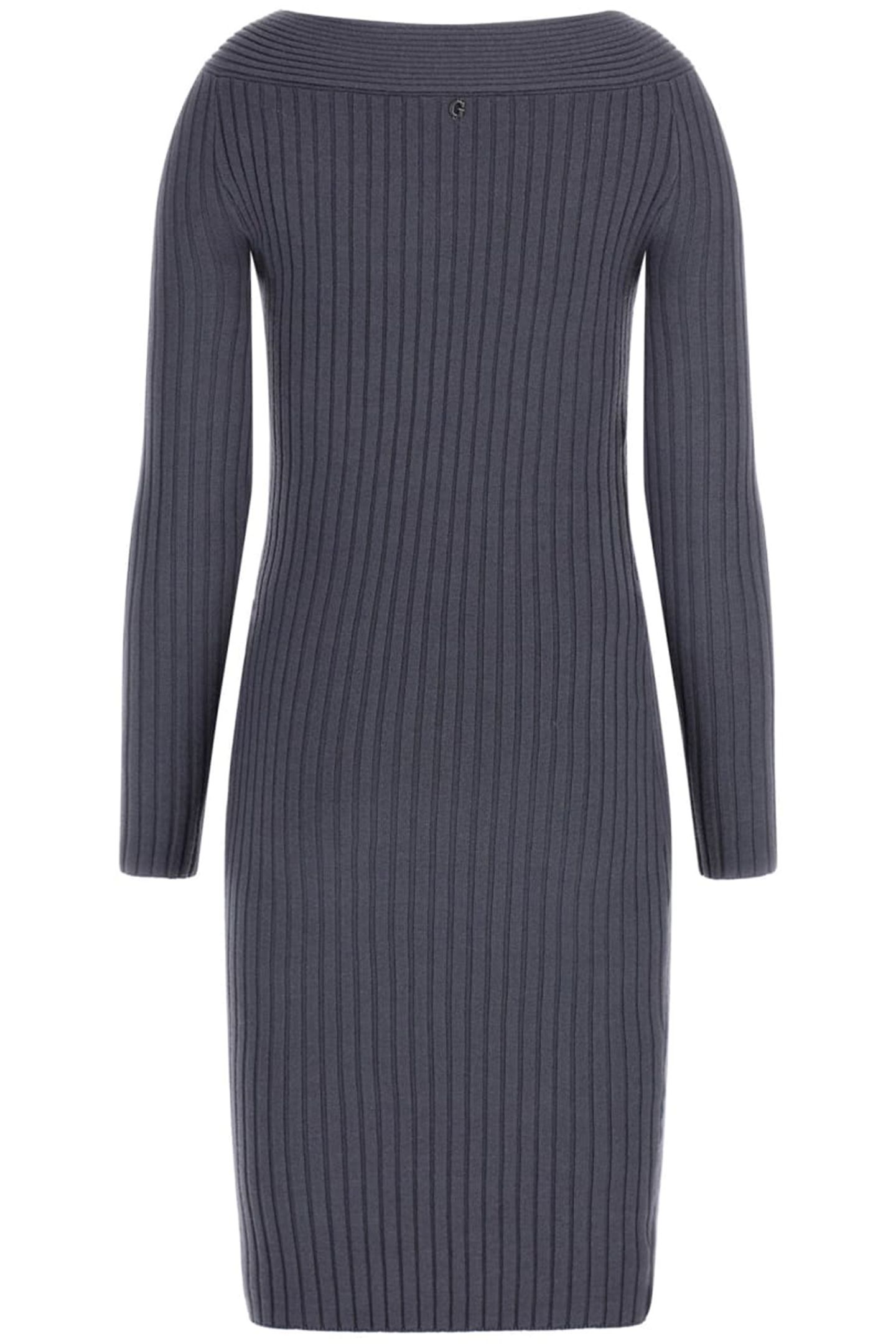 GUESS ECO MILANA LS WRAP DRESS BULLET GREY 1