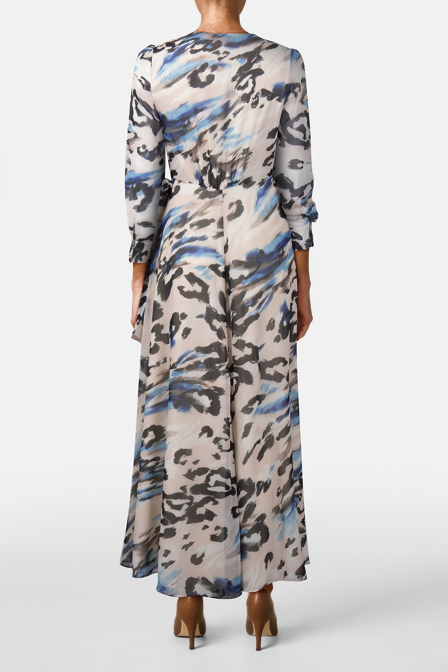 GUESS ECO LS LAILA MAXI DRESS ABSTRACT ANIMALIER P 2