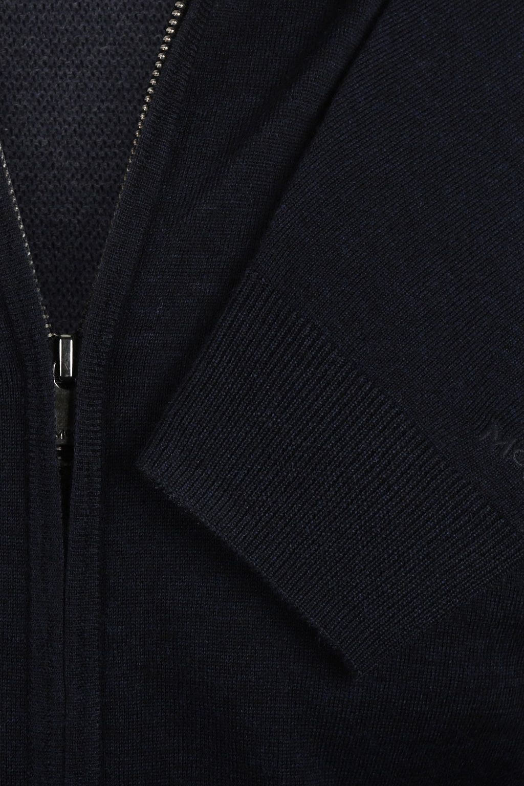 FINE MERINO ZIP THRU CARDIGAN NAVY 3