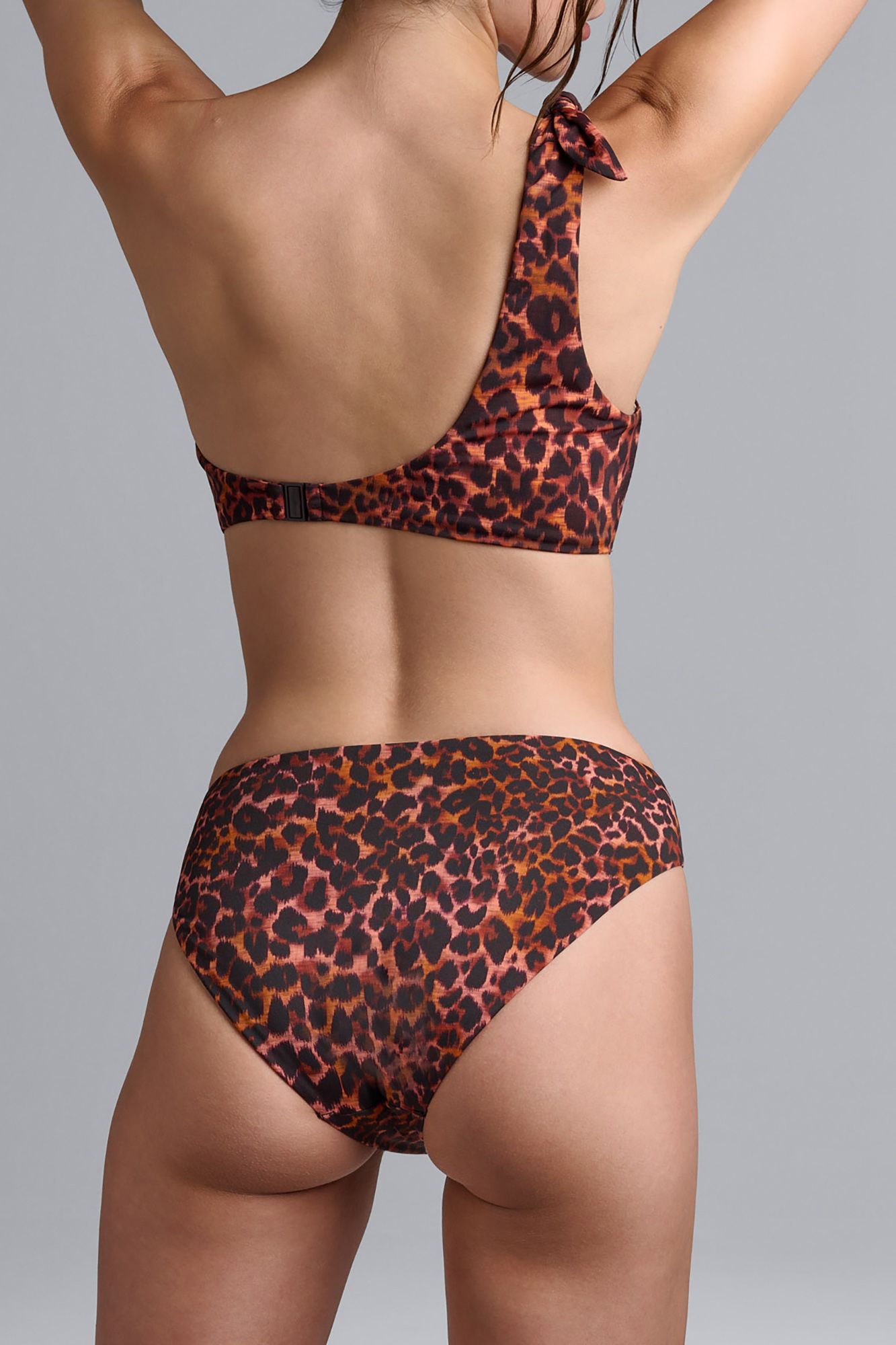 JUNGLE DIVA BROWN AND DARK ORANGE STRAPLESS BIKINI TOP 8