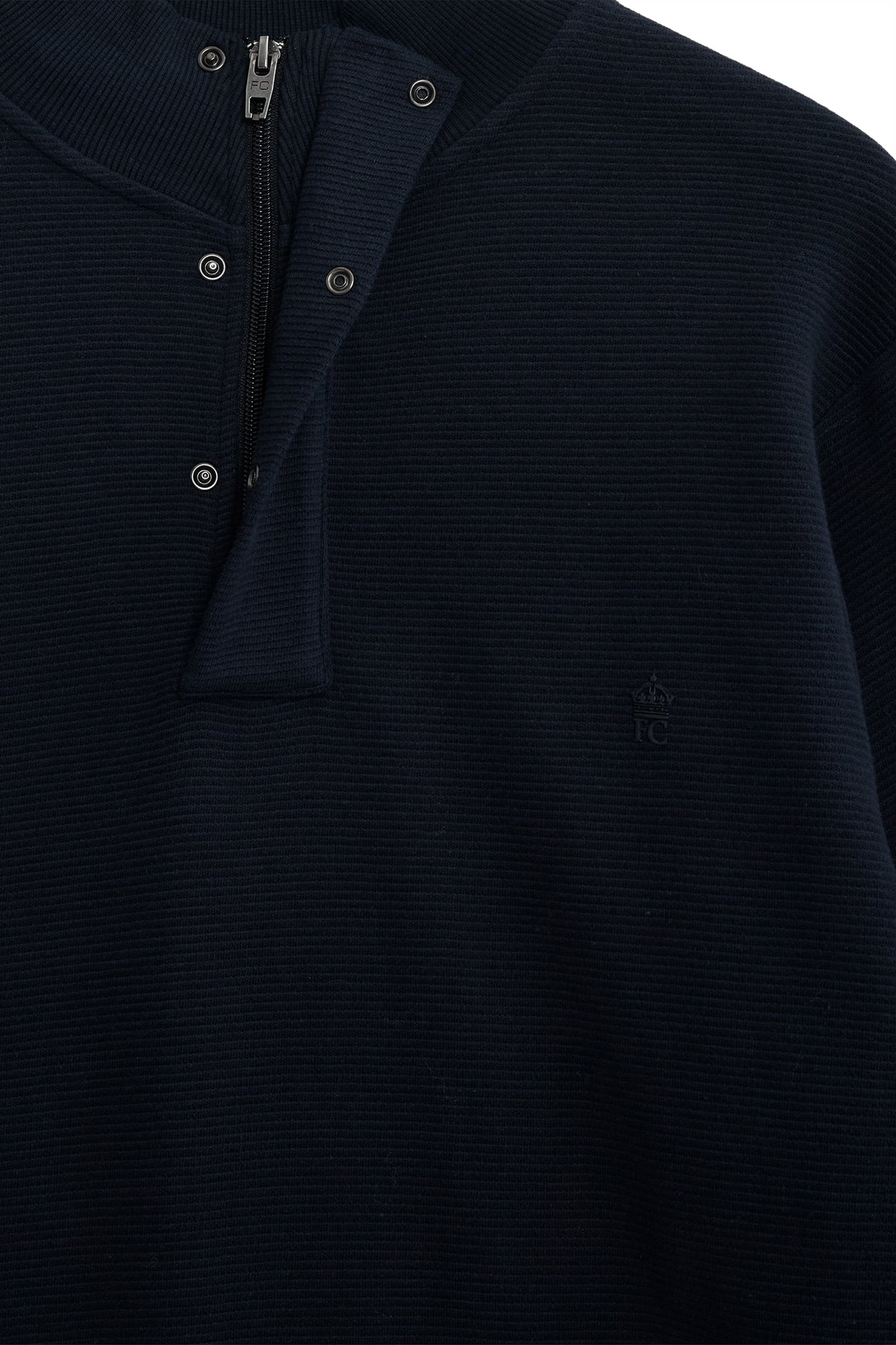 FC 1/2 ZIP PLACKET OTTOMAN MARINE 3