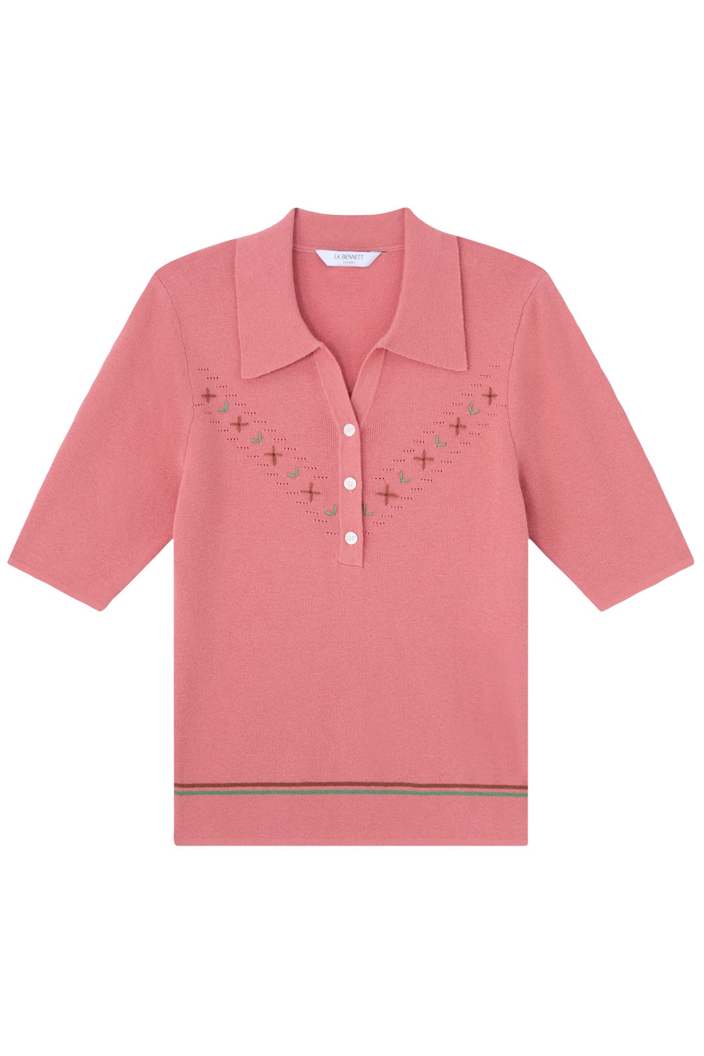 TK FIONA FLORAL KNIT TOP PINK 4