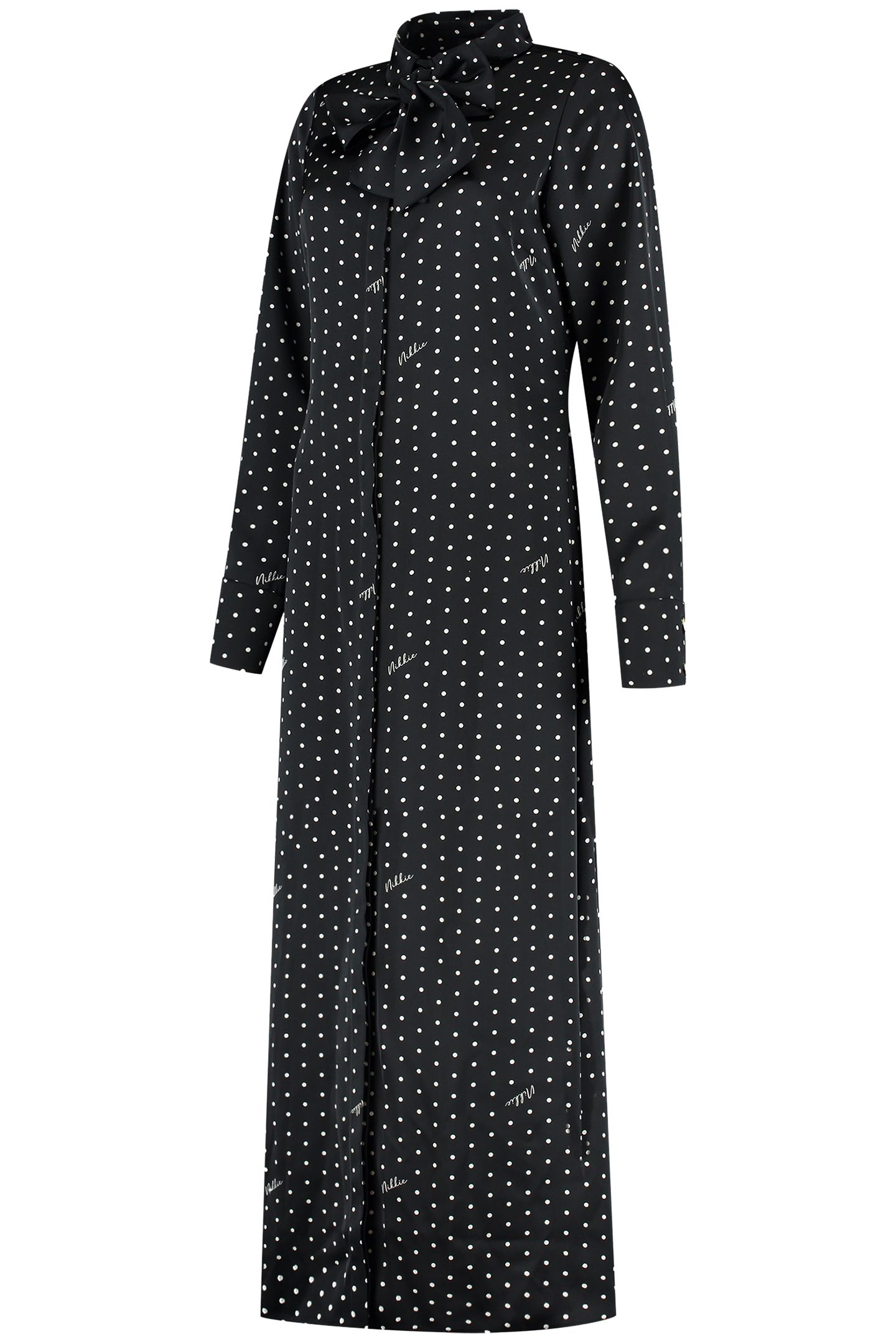 HALYCH SATIN MAXI DRESS BLACK 4
