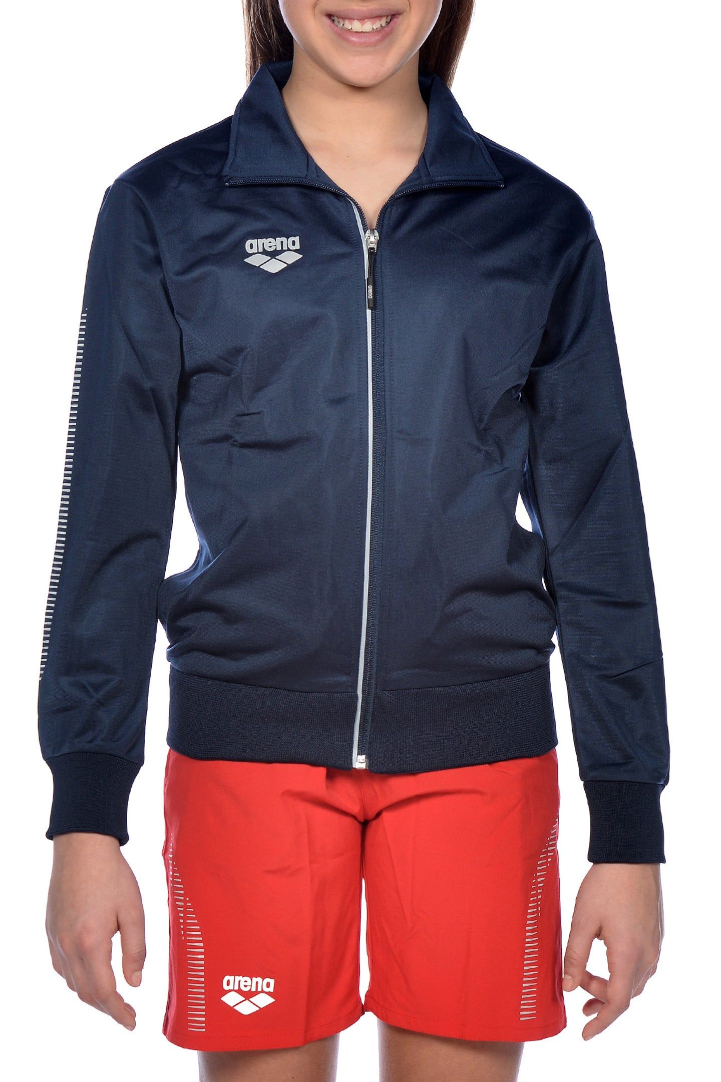 JR TL KNITTED POLY JACKET NAVY 2