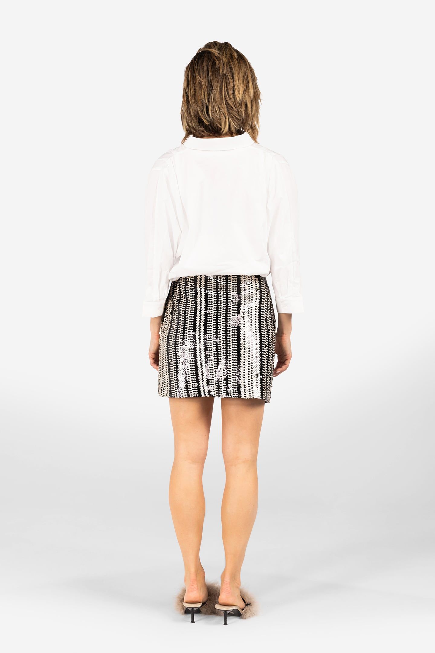 SINARA - PARTY SKIRTS BLACK/ WHITE 2