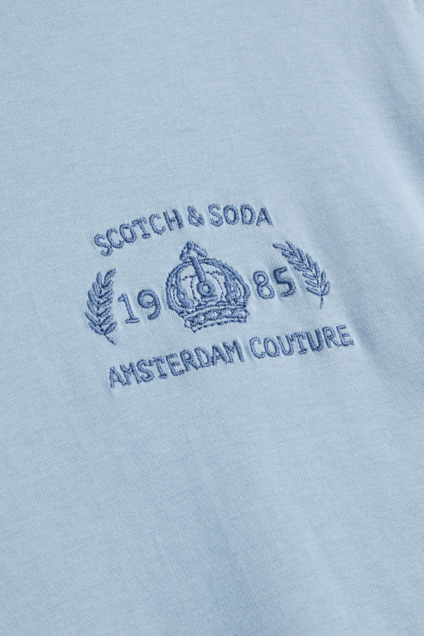 SS ROLL NECK TEE FADED DENIM 3