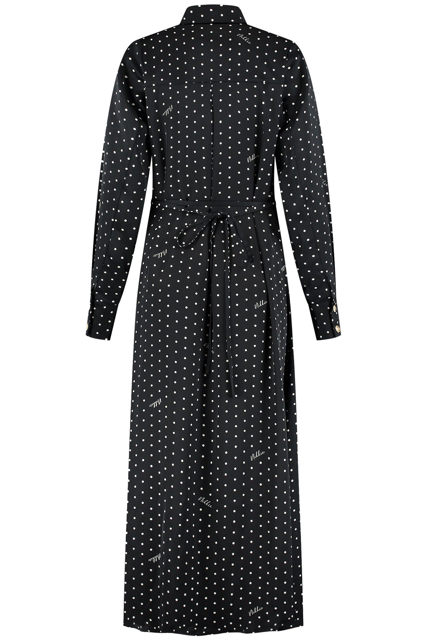 HALYCH SATIN MAXI DRESS BLACK 3