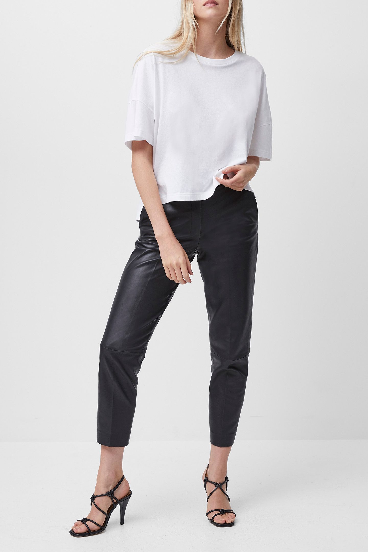 TALLY JRSY SSLV CREWNK TEE LINEN WHITE 3
