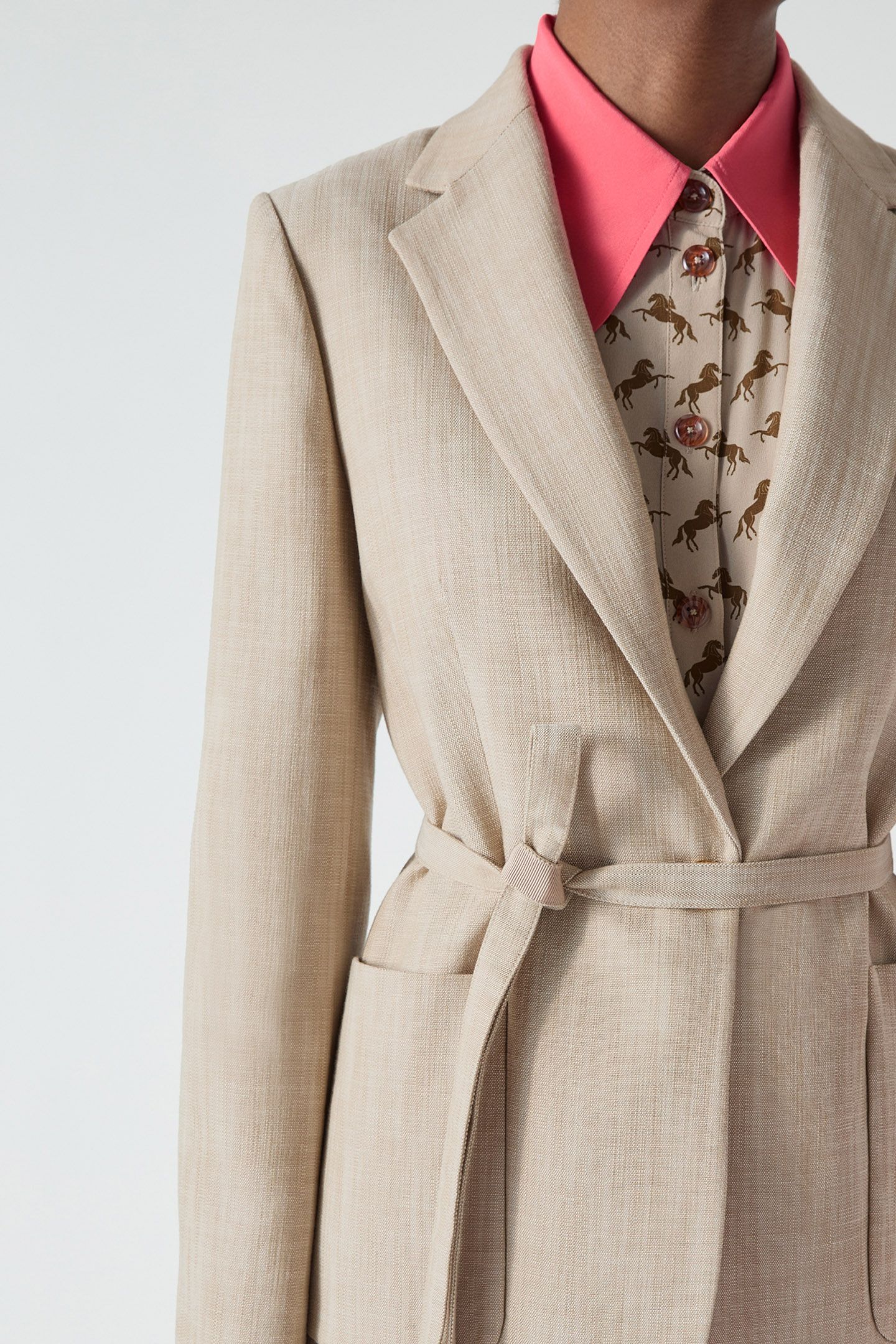 JK AMELIA BELTED JACKET BEIGE 4